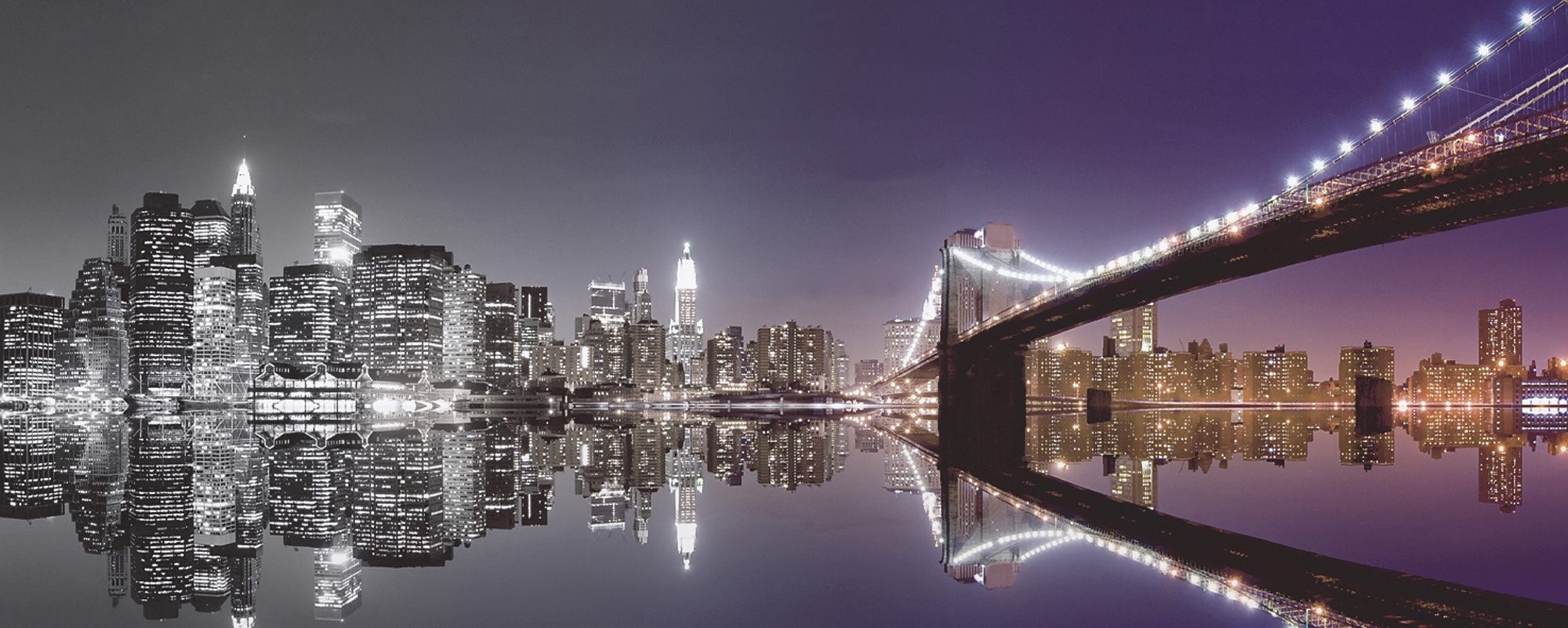 Image of Home affaire Glasbild »Mike Liu: N. Y. Skyline und nächtliche Reflektion«, 125/50 cm bei Ackermann Versand Schweiz
