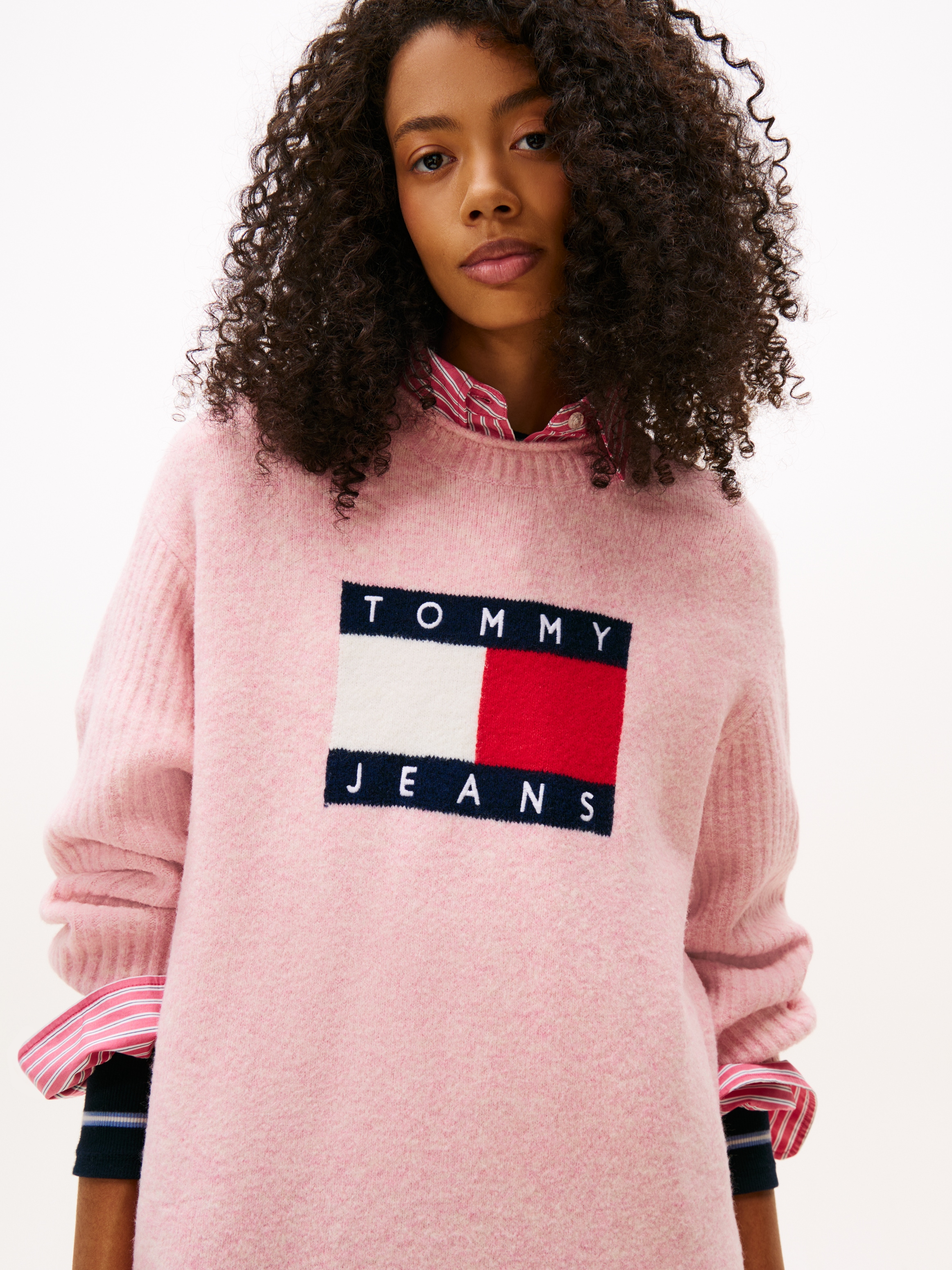 Tommy Jeans Robe en tricot »TJW FLAG SWEATER DRESS EXT«