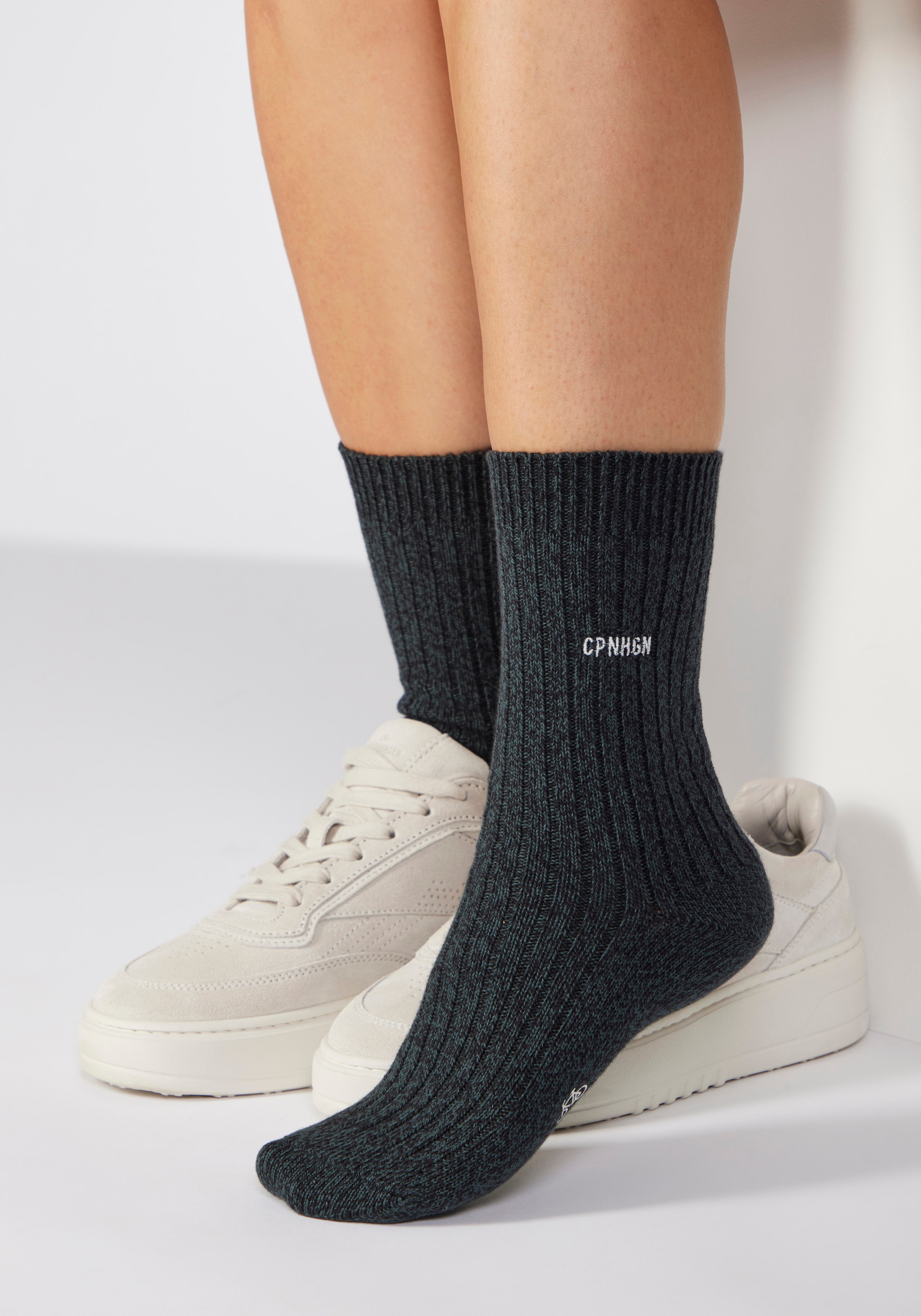 Image of Copenhagen Studios Basicsocken 1 Paar tlg. gerippt mit Logo Stickerei