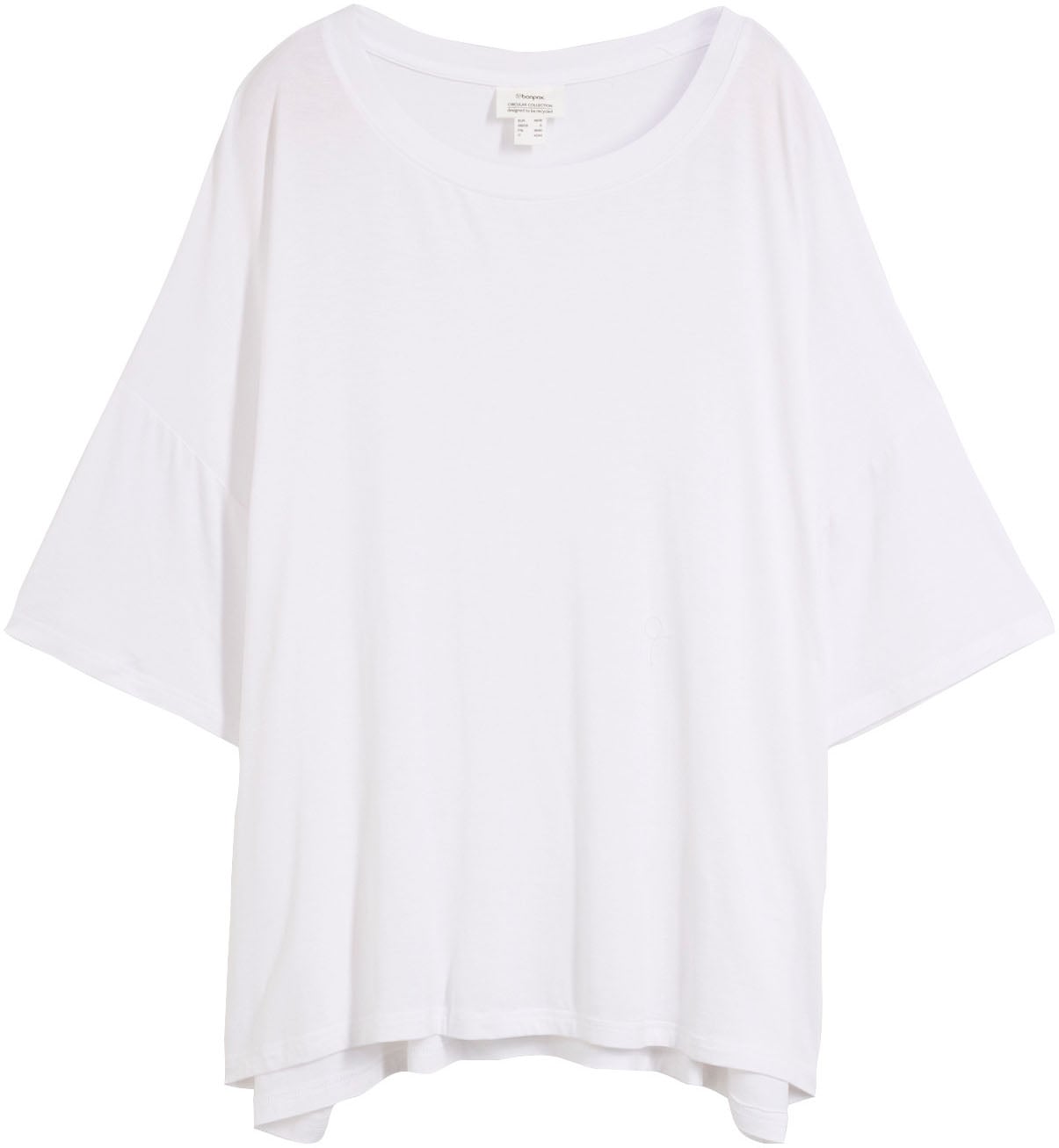 bonprix T-shirt oversize oversize Passform, Halbarm-Design, aus Viskose und Elasthan