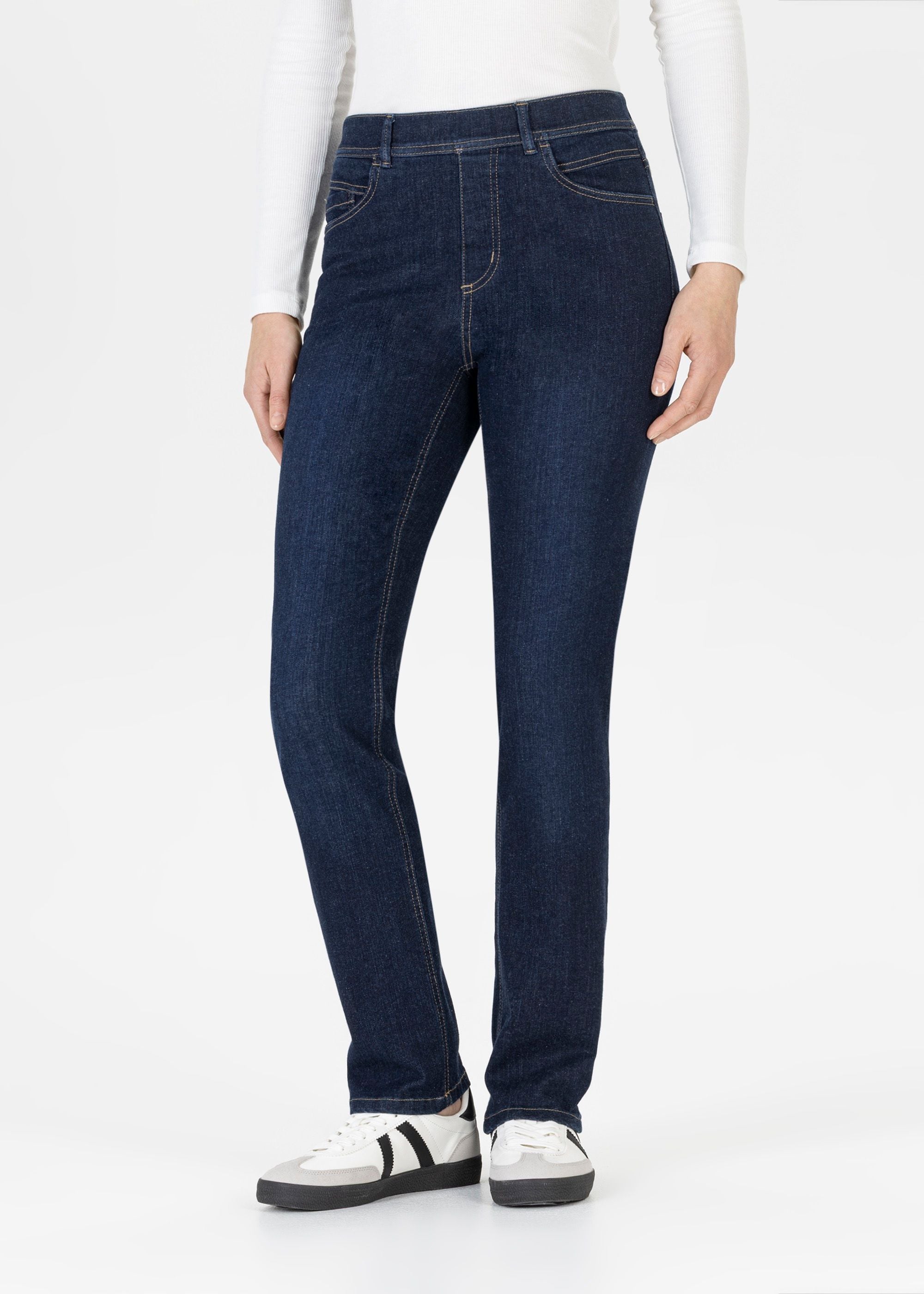 Image of Stehmann Jeansjeggings "Melli-W" Straight Jeasn im 5-Pocket-Style mit Gummizug und Stretch