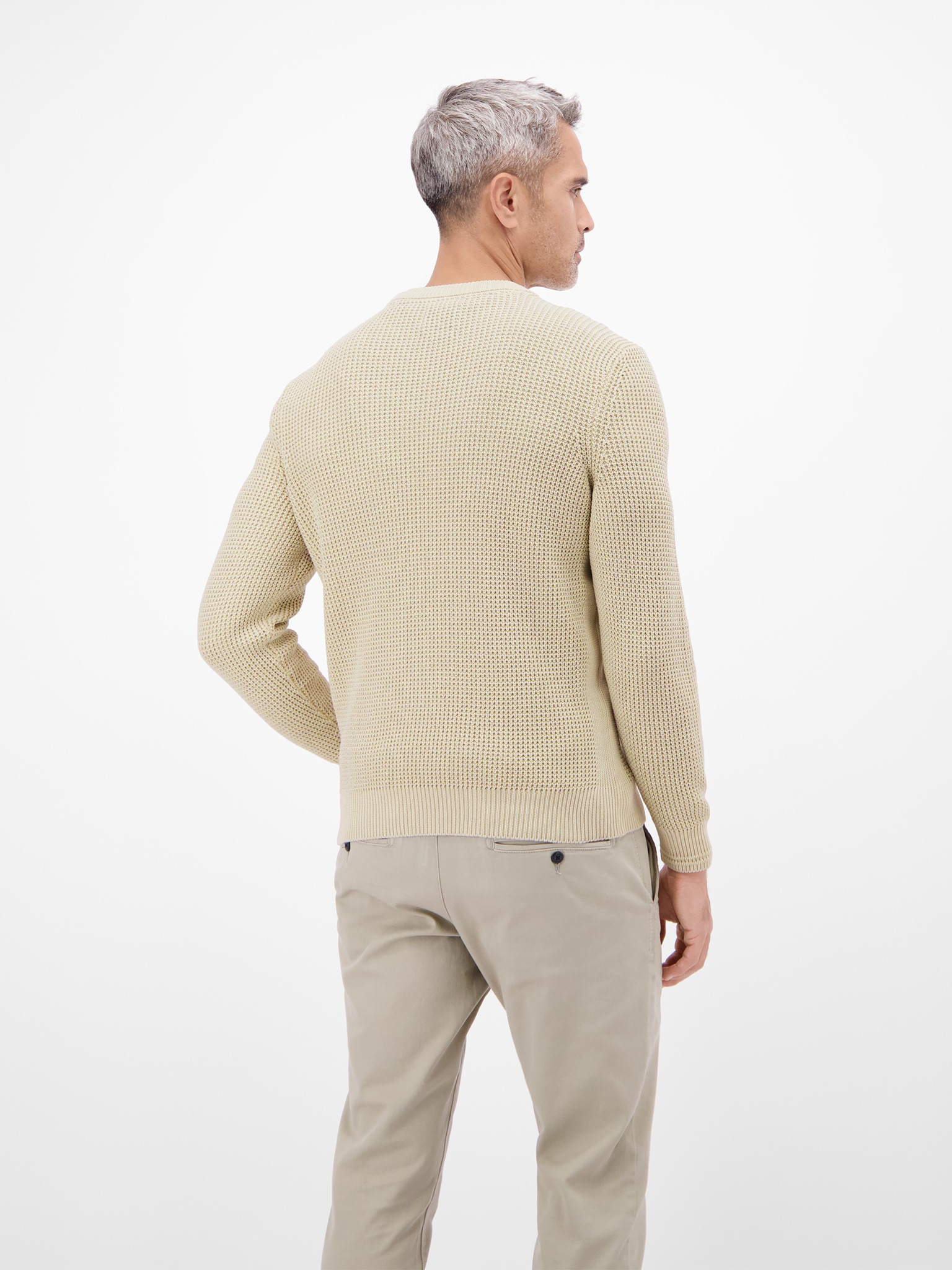 LERROS Pull à col rond in sportiver Struktur