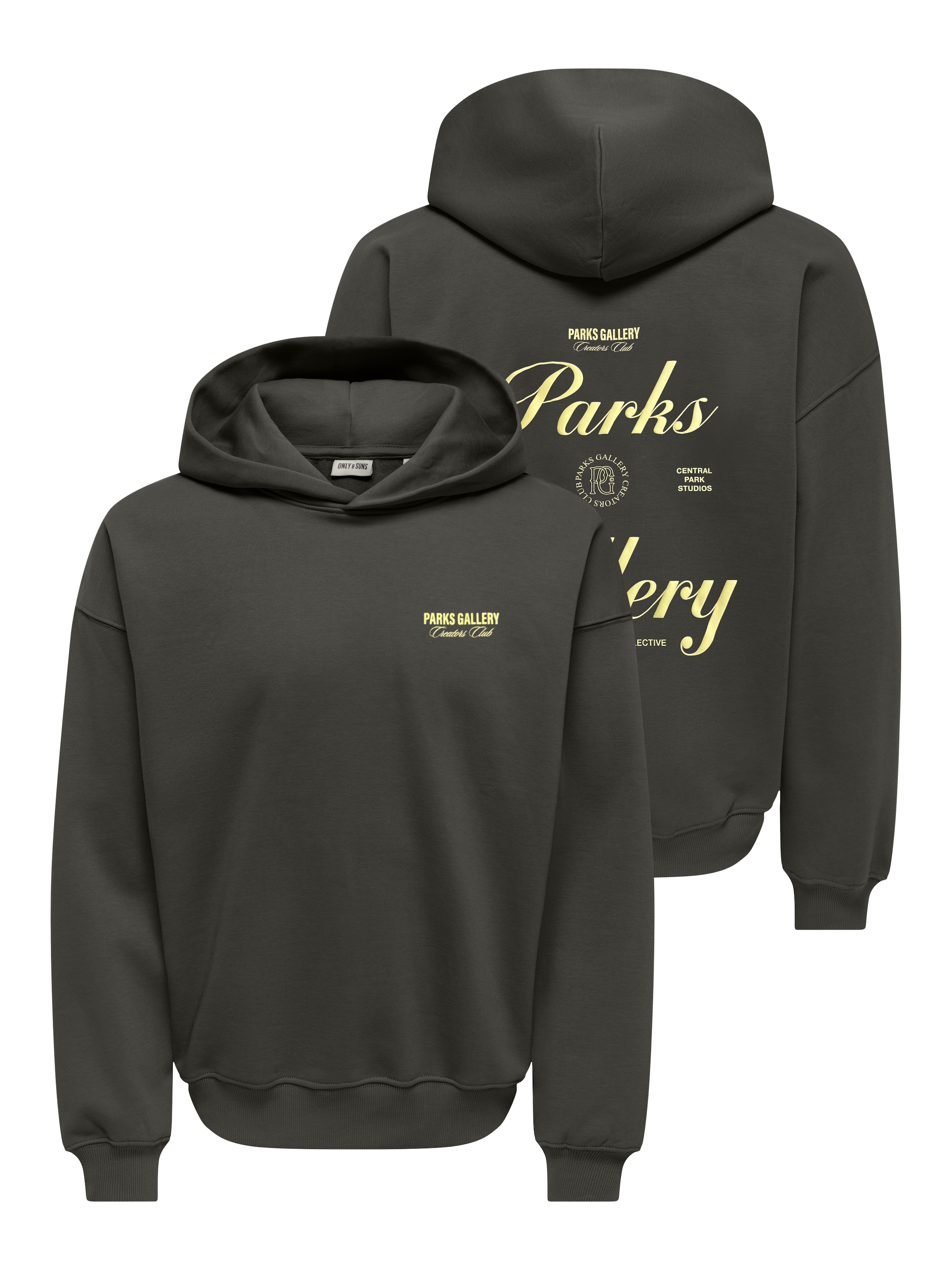 Image of ONLY & SONS Sweatshirt "ONSPARKS GALLERY RLX SWEAT HOODIE NOOS", Baumwollmischung, regular fit