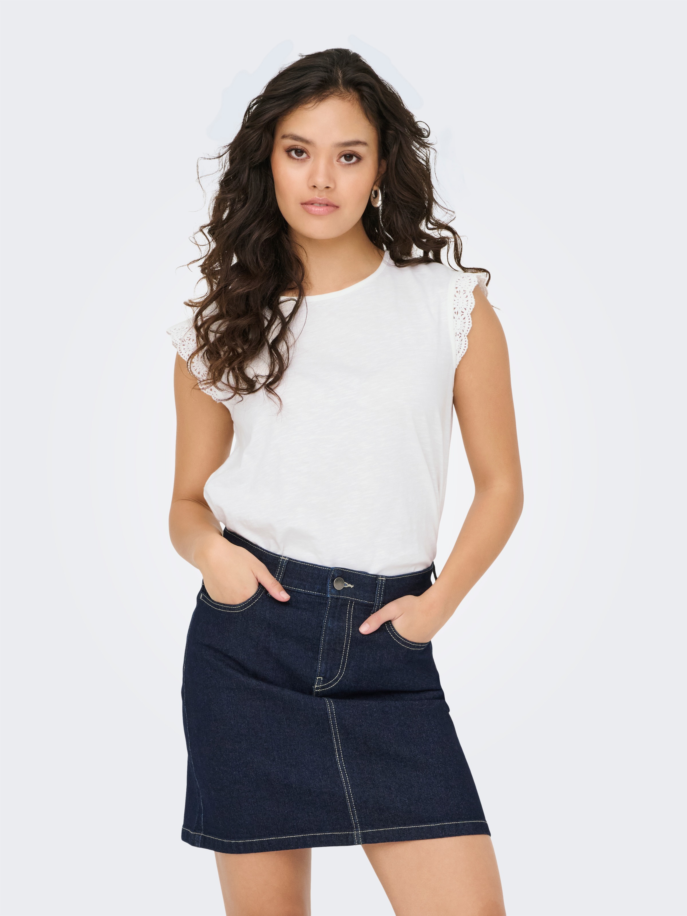 JDY Shirttop »JDYSALVA LIFE S/L CROCHET TOP JRS«