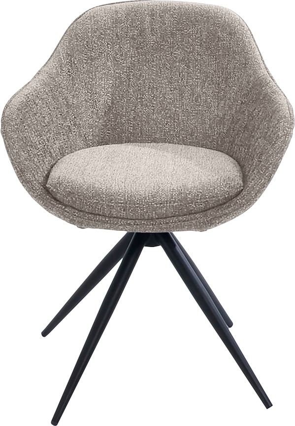 K+W Komfort & Wohnen Chaise pivotante »ZOOM« () fauteuil pivotant 4 pieds avec structure métal noir structuré