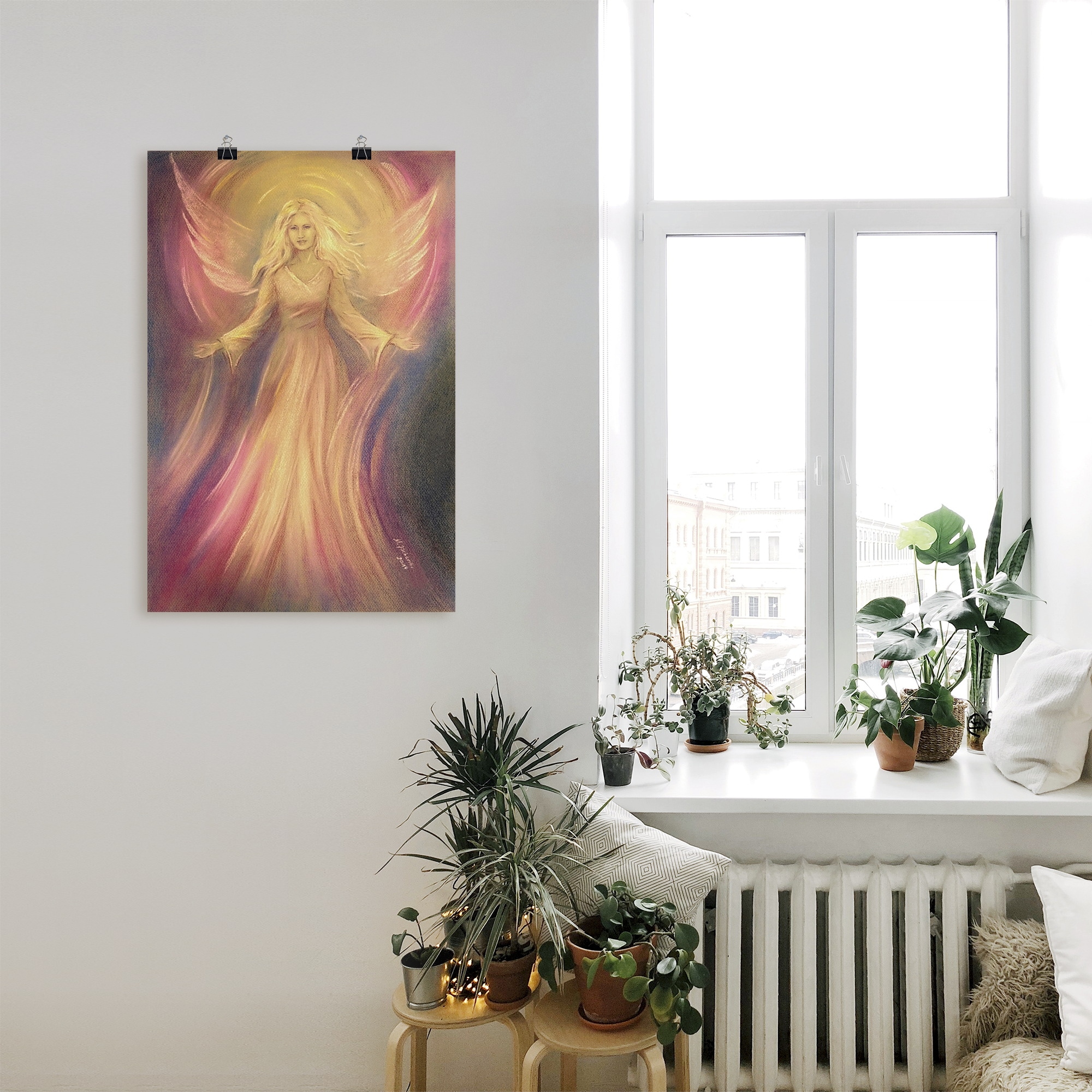 Artland Wandbild »Engel Licht - Spirituelle Wandaufkleber kaufen Religion, Leinwandbild, Malerei«, in St.), Grössen als versch. Alubild, Liebe Poster (1 oder