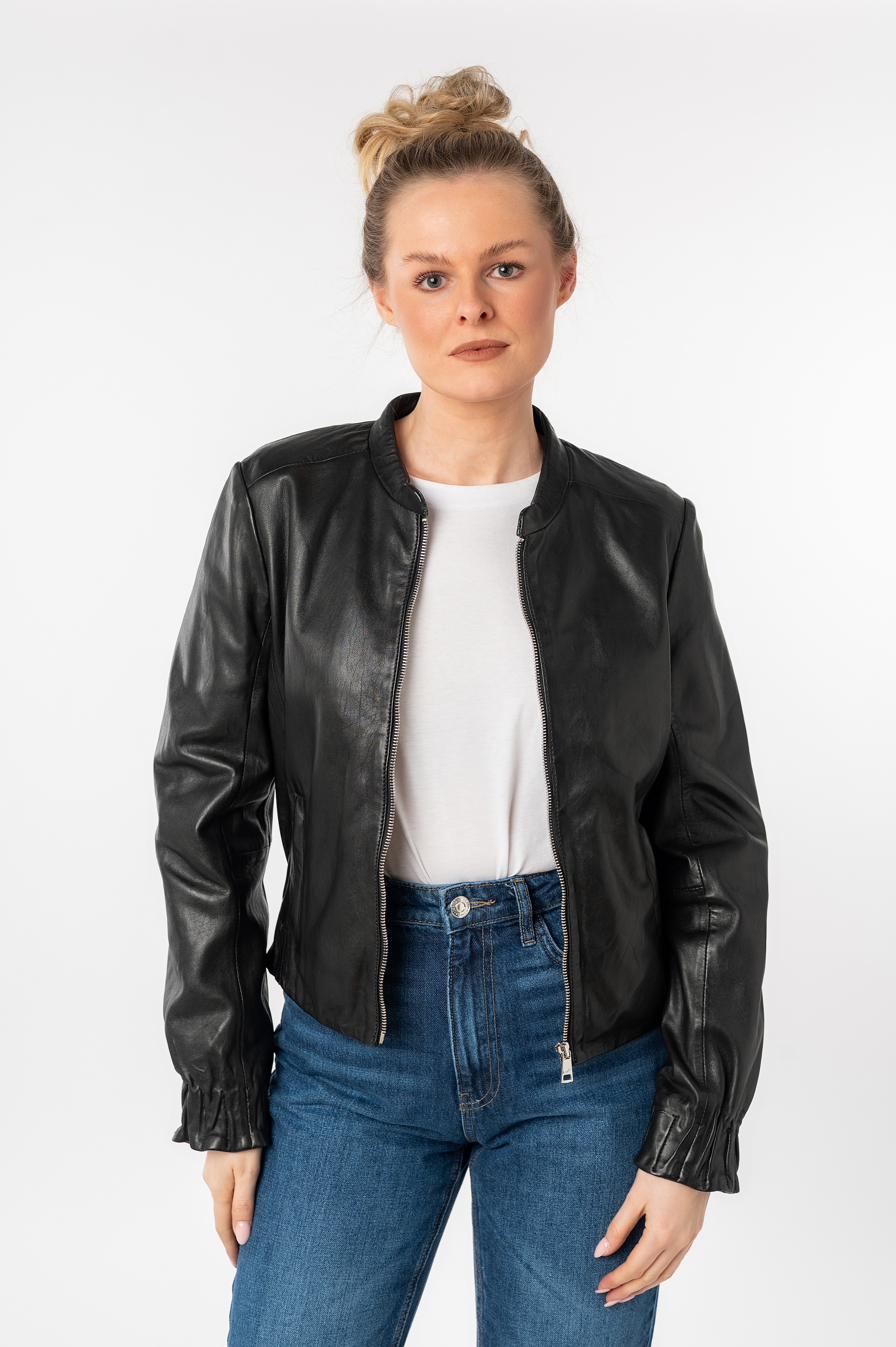 Image of Mauritius Lederjacke "MWCassie" mit Stehkragen