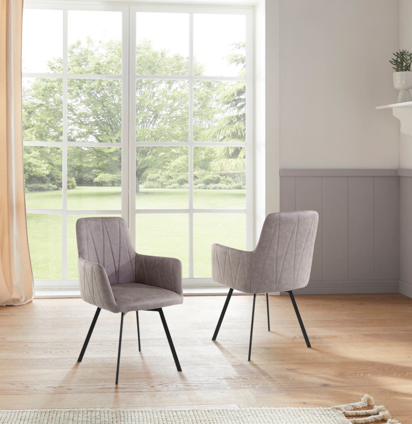 Image of HELA Drehstuhl »Ilka«, (Set), 2 St., Microfaser VINTAGE bei Ackermann Versand Schweiz