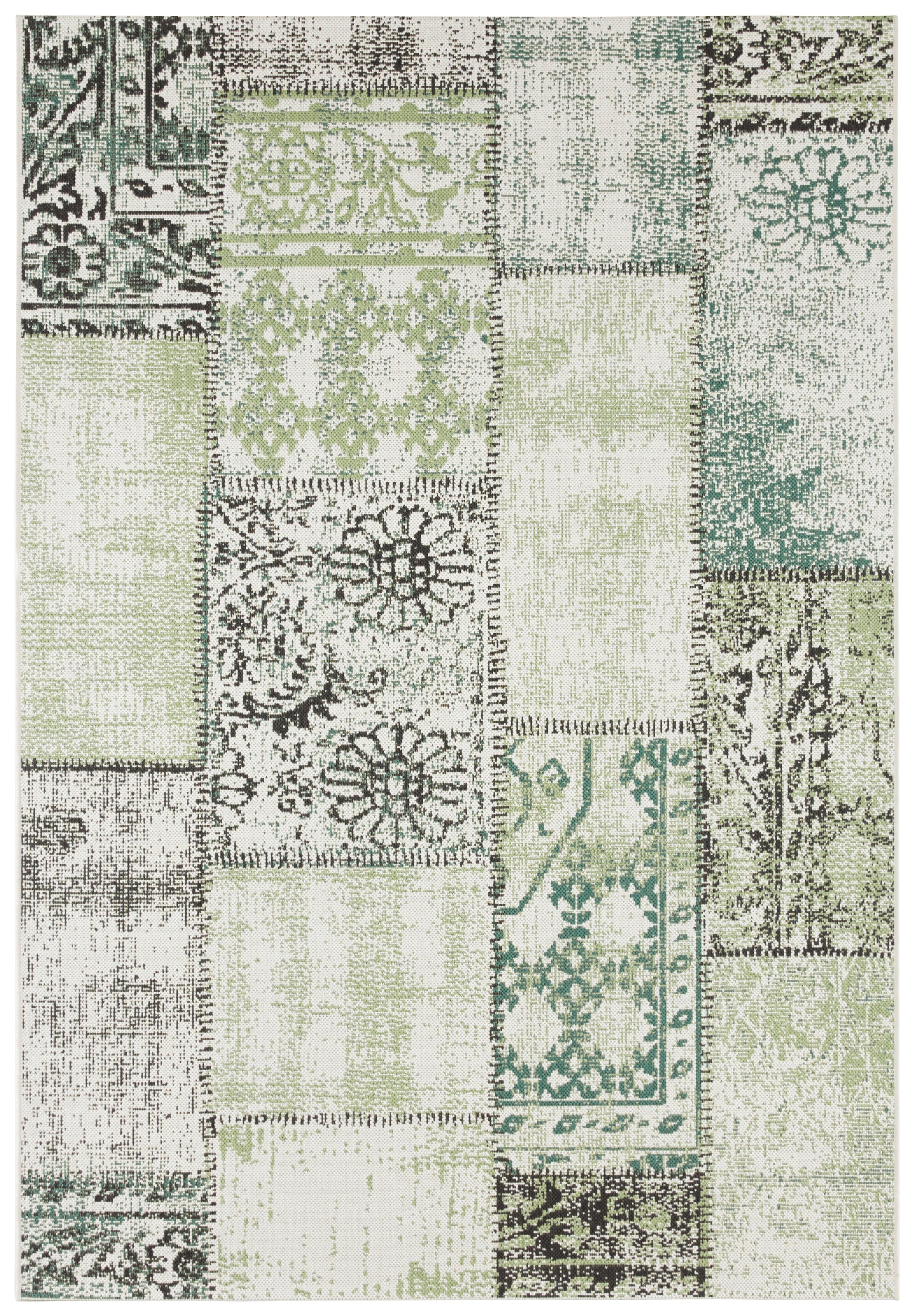 NORTHRUGS Teppich »Symi«, rechteckig, 8 mm Höhe, In- & Outdoor, Kurzflor, Läufer, Vintage, Wohnzimmer, Aussenbereich