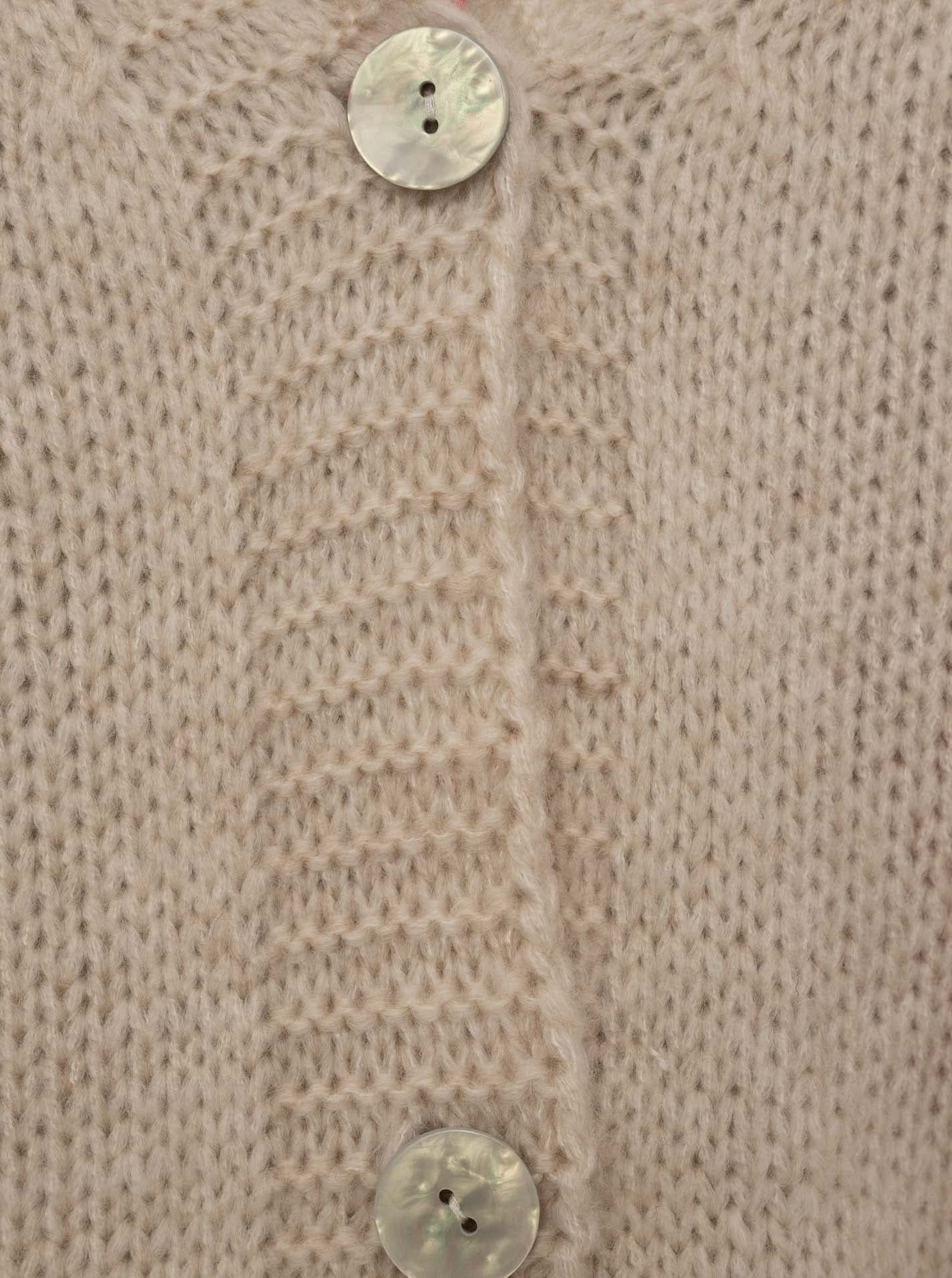 Zwillingsherz Cardigan »"Happy Vibes"« Knopfleiste, grosses Motiv mit Blume und Schrift hinten, One Size