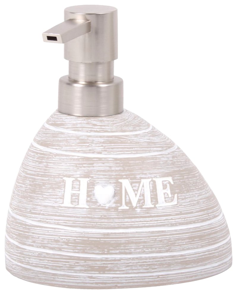 Sanilo Set d'accessoires de salle de bain »Home« bestehend aus WC-Sitz, Badteppich, Stöpsel, Seifenspender, WC-Bürste