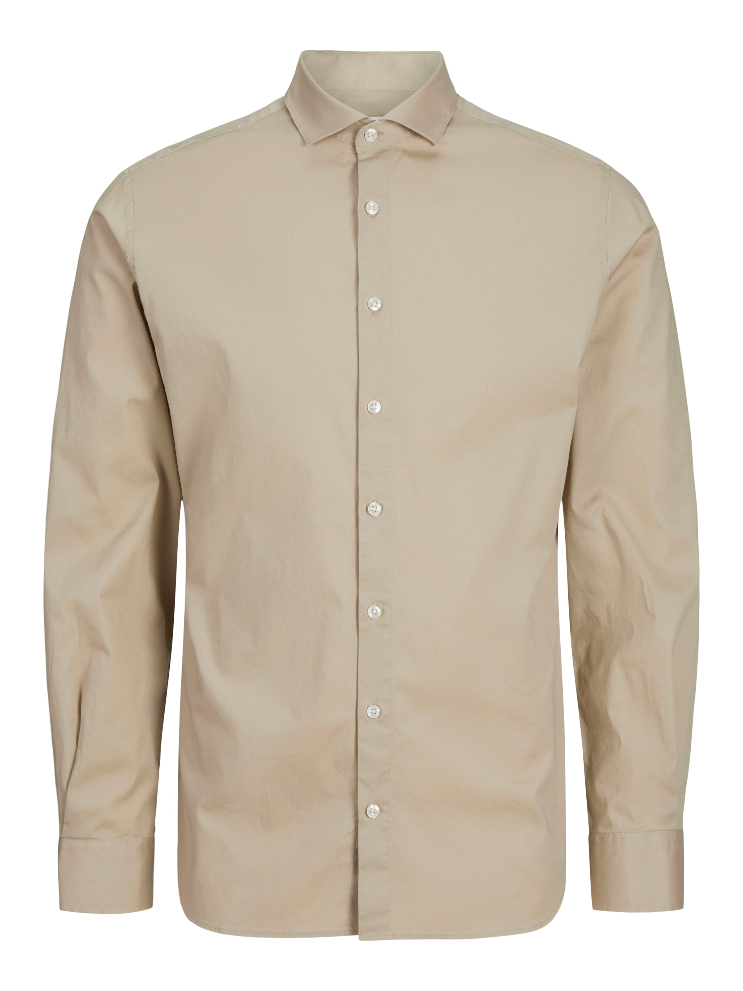 Jack & Jones Langarmhemd »JPRBLAJAXON mit Stretchanteil und stylischem Kragen«, unifarben, slim fit, Web, Hemdkragen, atmungsaktiv
