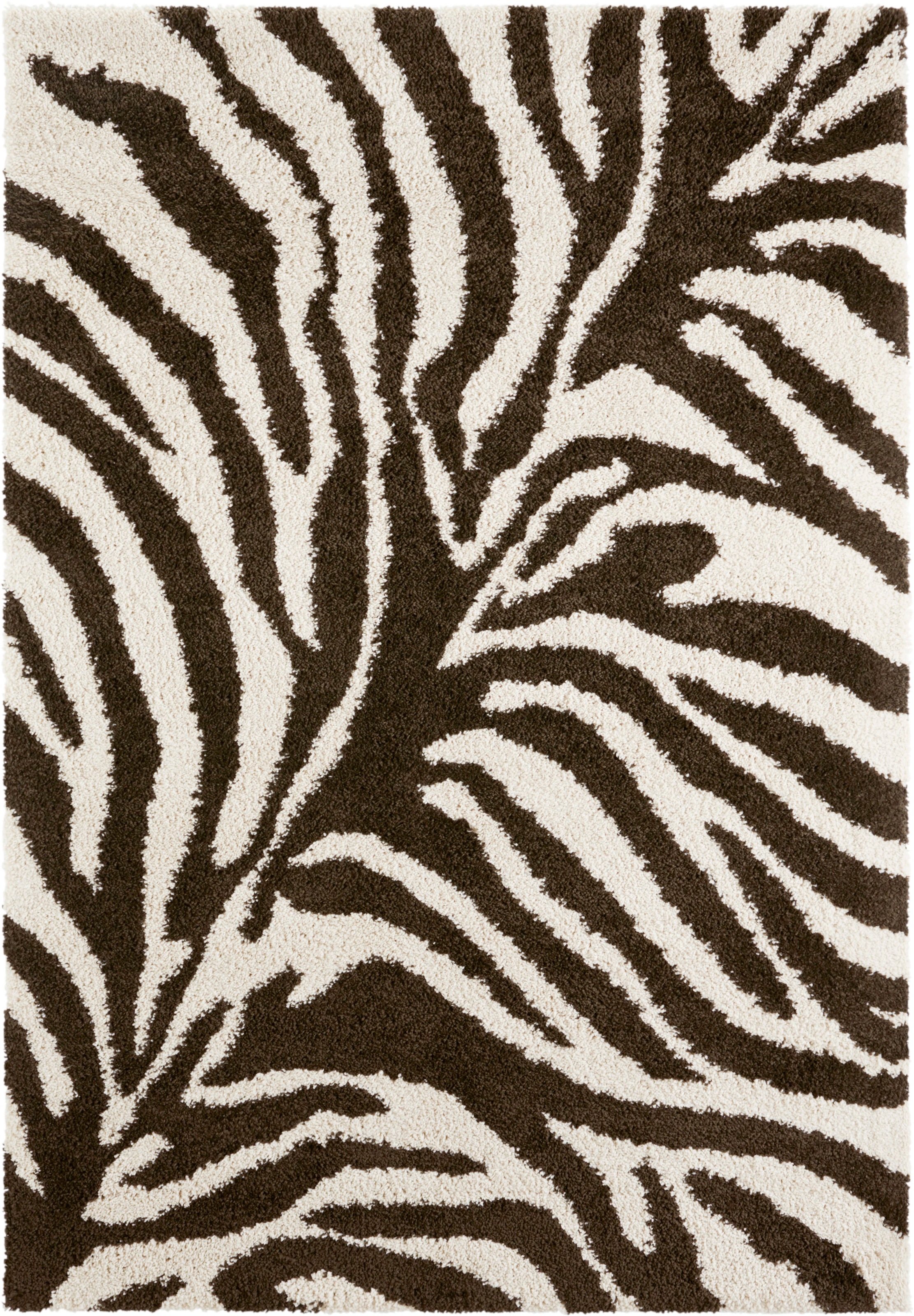 Image of MINT RUGS Hochflor-Teppich »Desert«, rechteckig, 35 mm Höhe, Zebra Design, besonders weich durch Microfaser, Wohnzimmer, Schlafzimmer, Robust, Pflegeleicht bei Ackermann Versand Schweiz