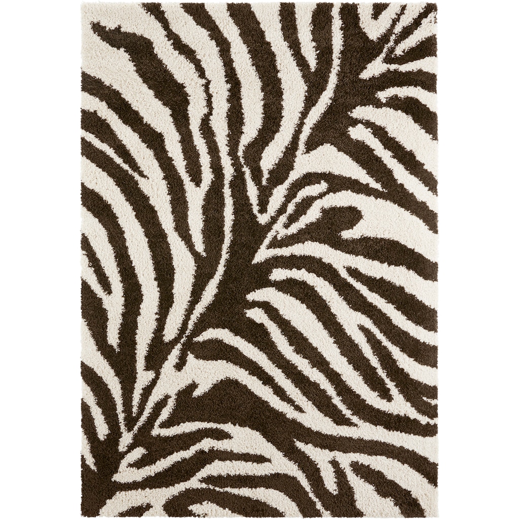 HANSE Home Hochflor-Teppich »Desert«, rechteckig, Zebra Design, besonders weich durch Microfaser, Robust, Pflegeleicht