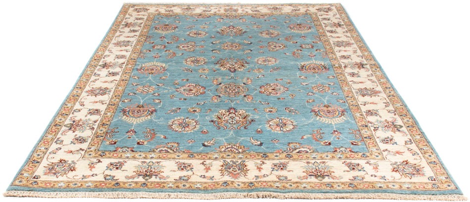 Image of morgenland Orientteppich »Ziegler - 250 x 180 cm - hellblau«, rechteckig, 6 mm Höhe, Wohnzimmer, Handgeknüpft, Einzelstück mit Zertifikat bei Ackermann Versand Schweiz