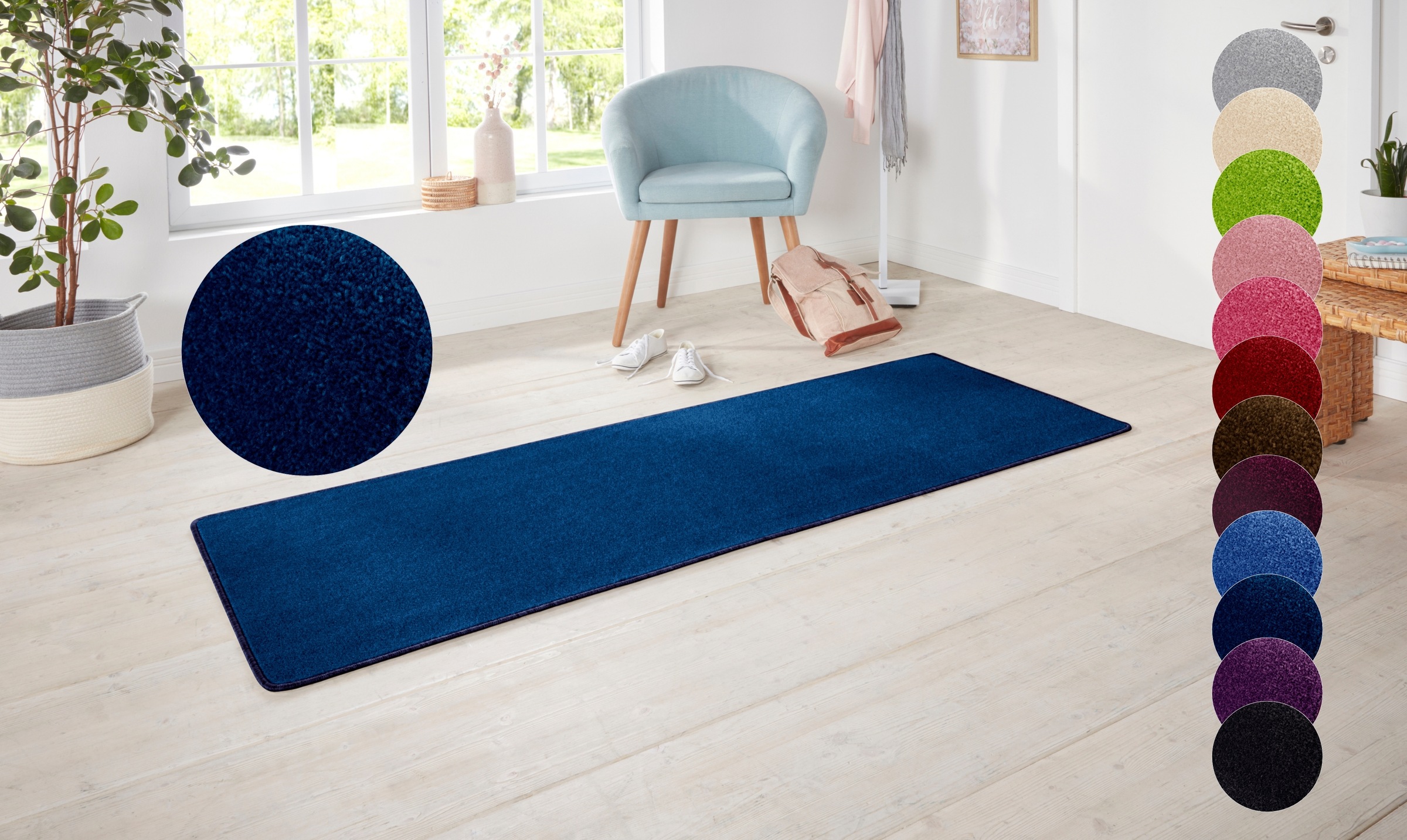 Image of HANSE Home Teppich "Shashi" rechteckig 8,5 mm Höhe Kurzflor, Unifarben, Läufer, weich, Esszimmer, Kinderzimmer, Flur