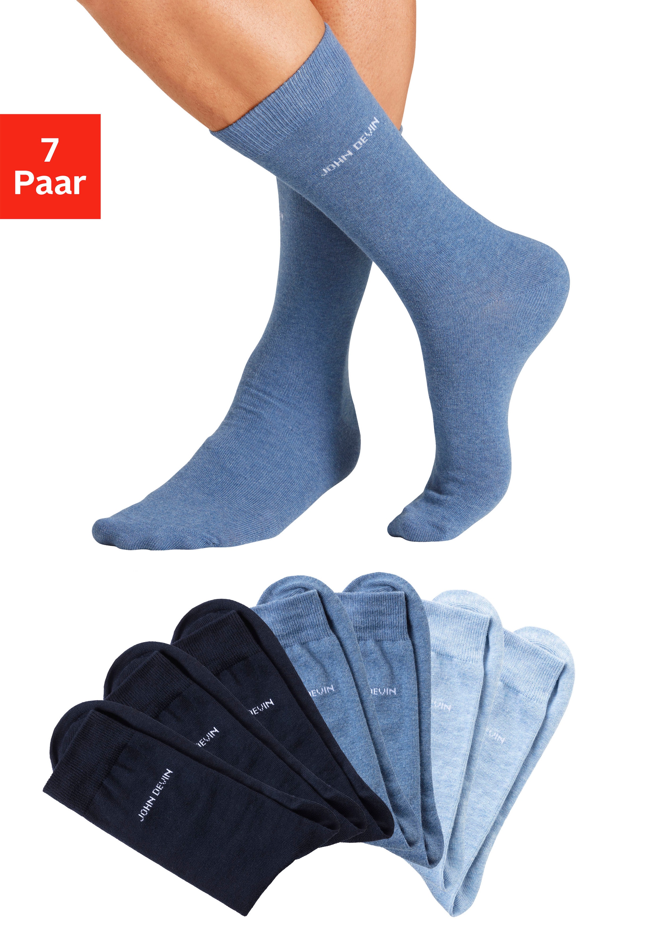 Image of John Devin Basicsocken Packung, 7 Stk. tlg. für jeden Tag