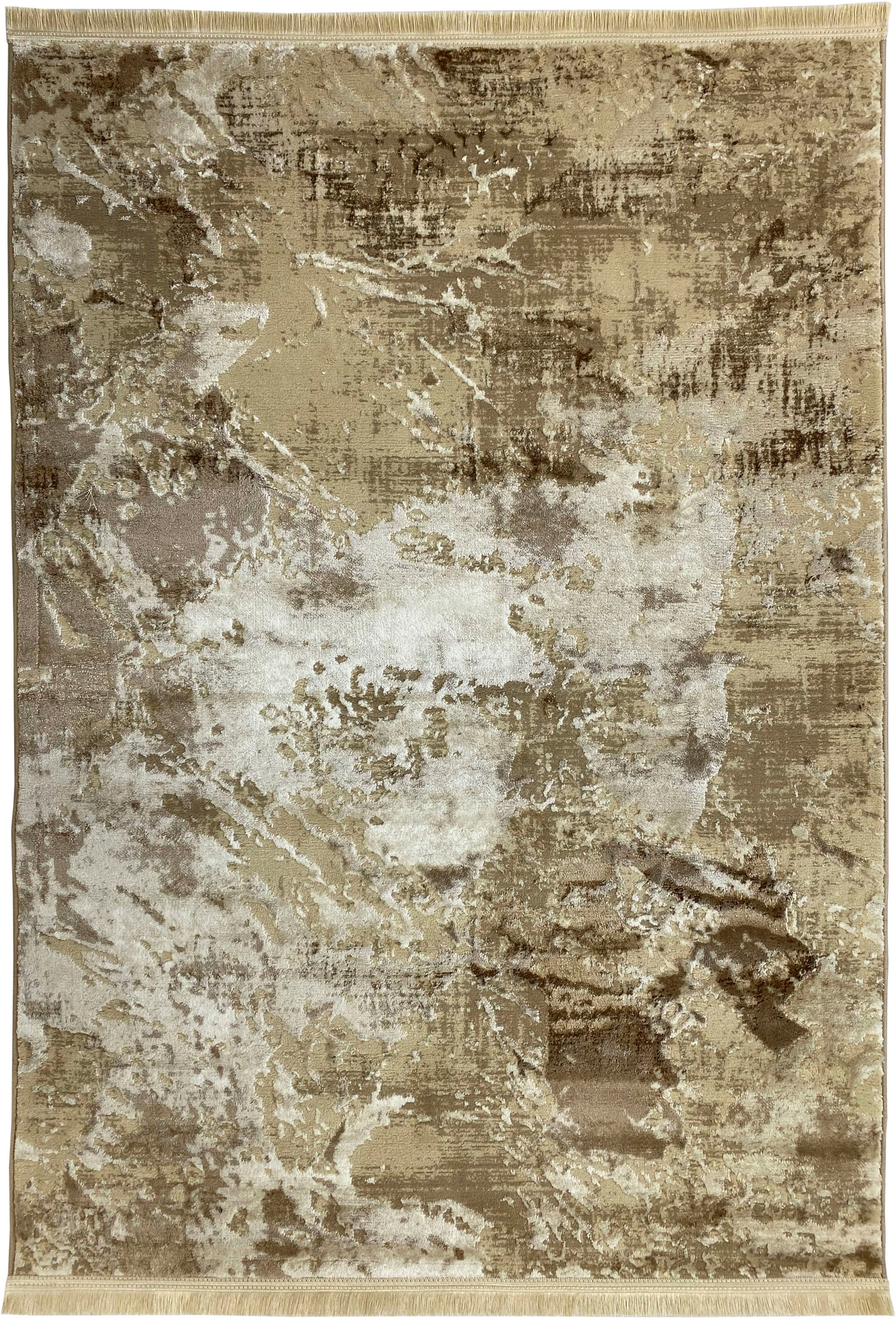 Image of RESITAL The Voice of Carpet Läufer »Delux 3330«, rechteckig, 12 mm Höhe, Teppich-Läufer, Kurzflor, modernes Design, Used Optik, mit Fransen, ideal im Flur & Schlafzimmer bei Ackermann Versand Schweiz