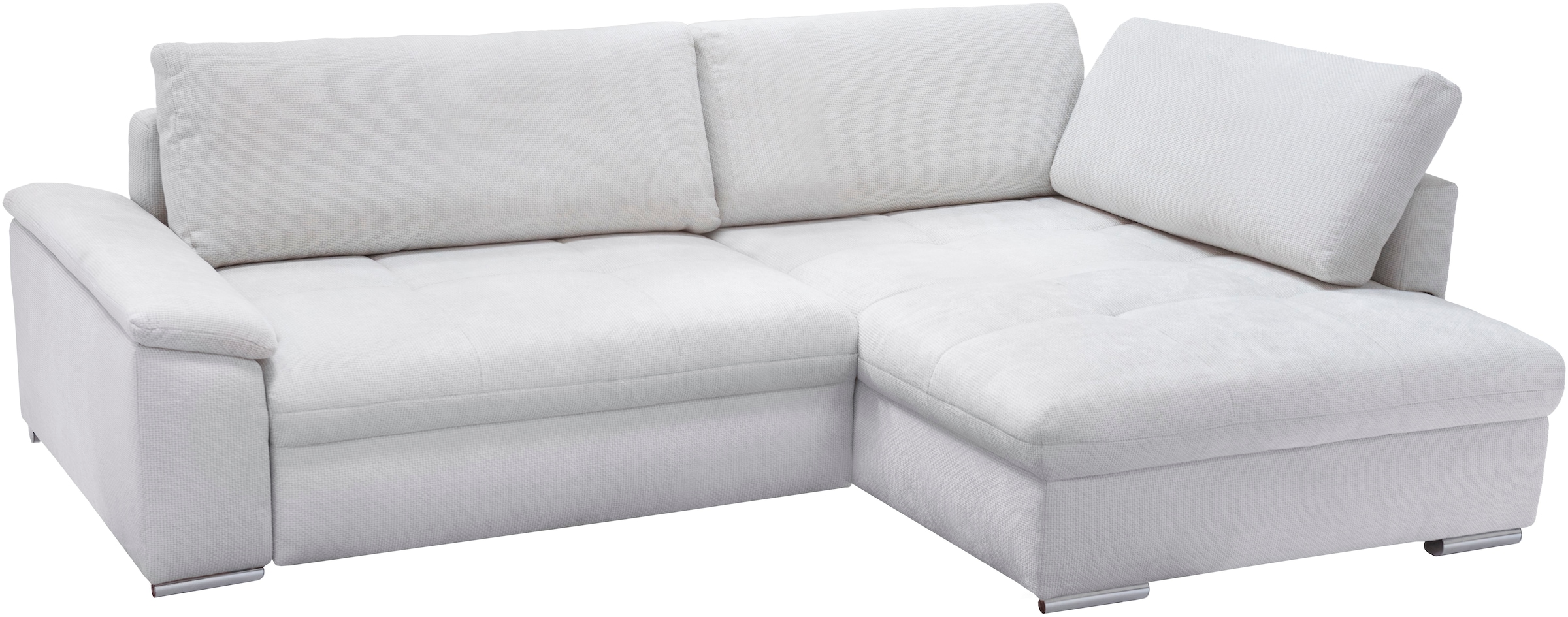 exxpo - sofa fashion Ecksofa »Casa Grande inkl. Bettfunktion, Bettkasten, bequem«, L-Form, guter Sitzkomfort, griosse Liegefläche