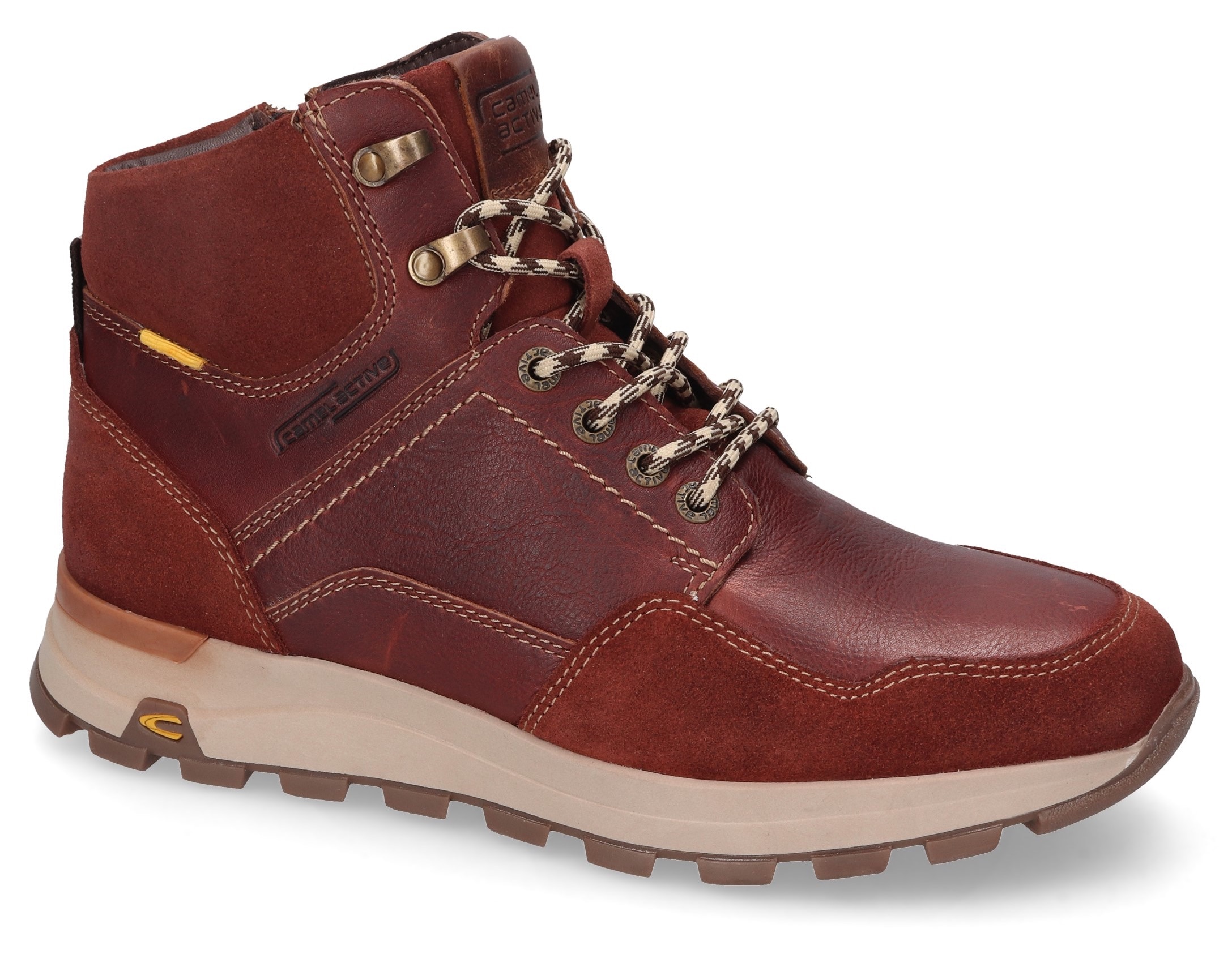 camel active Schnürboots, Schnürboos, High Top Sneaker, Winterboots mit Wechselfussbett