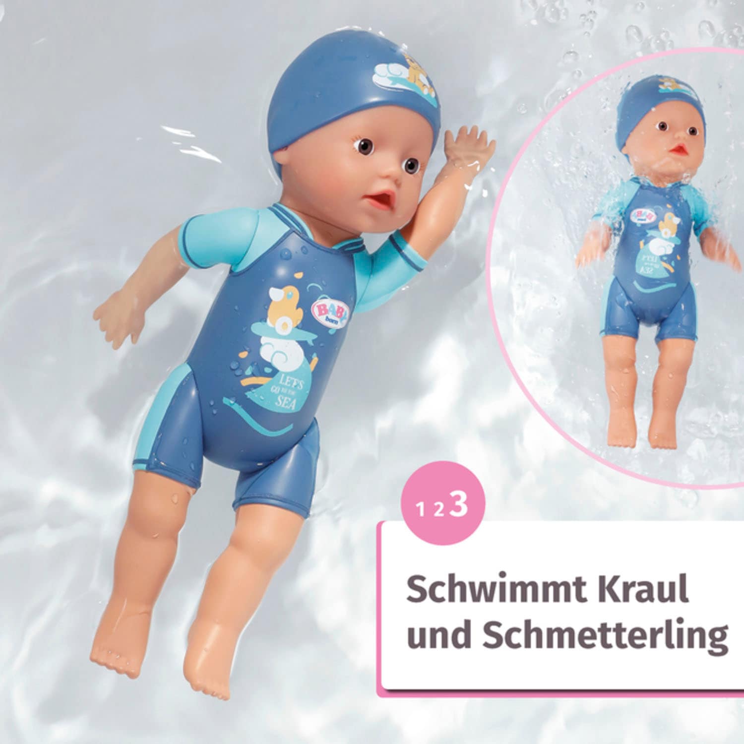 Baby Born Babypuppe »My First Swim Boy, 30 cm«, schwimmt Kraul und Schmetterling