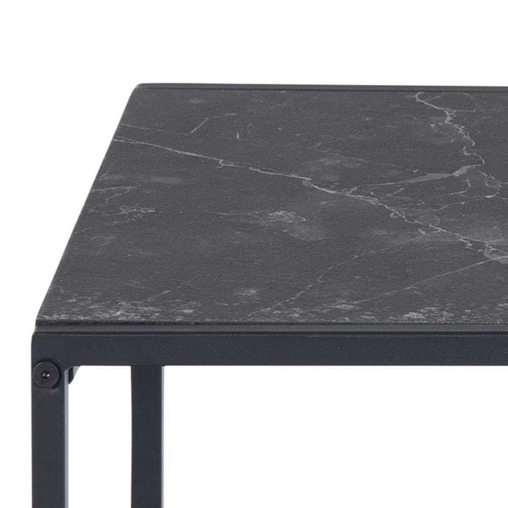 ACTONA GROUP Beistelltisch »Infinity« Set, 3 Stück,  Satz mit Tischen, Schlittenbeine aus schwarzem Metall, (Set, 2 st)