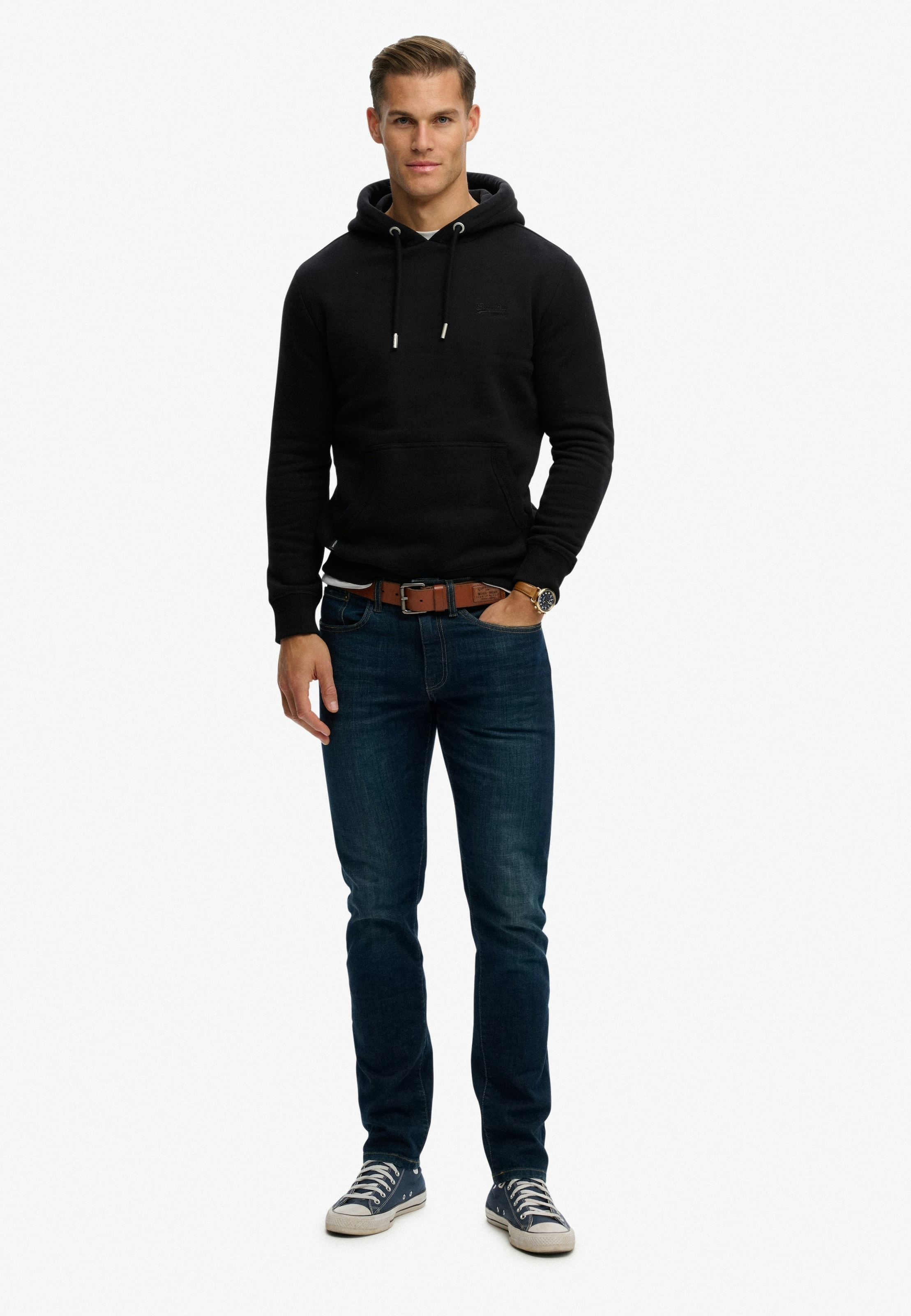 Superdry Kapuzensweatshirt »VINTAGE LOGO EMB HOOD«, Baumwollmischung, angeraute Sweatware
