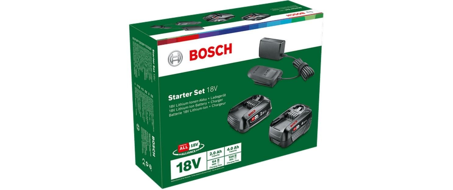 BOSCH Kit de batterie 2 batteries 2Ah + 4Ah, 18 V, chargeur inclus