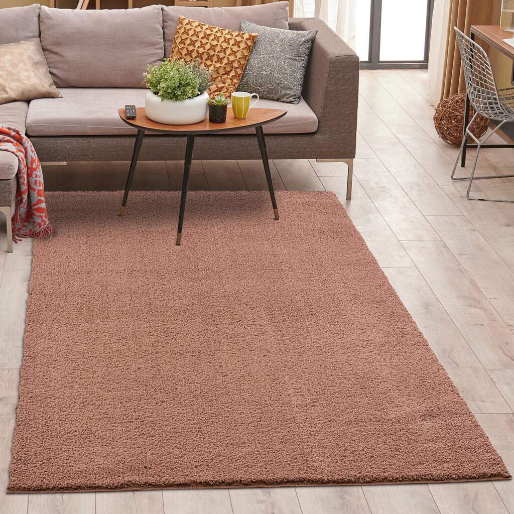 Image of Carpet City Hochflor-Teppich "Plainy" rechteckig 30 mm Höhe Shaggy Polyester Teppich, besonders weich, Uni-Farben