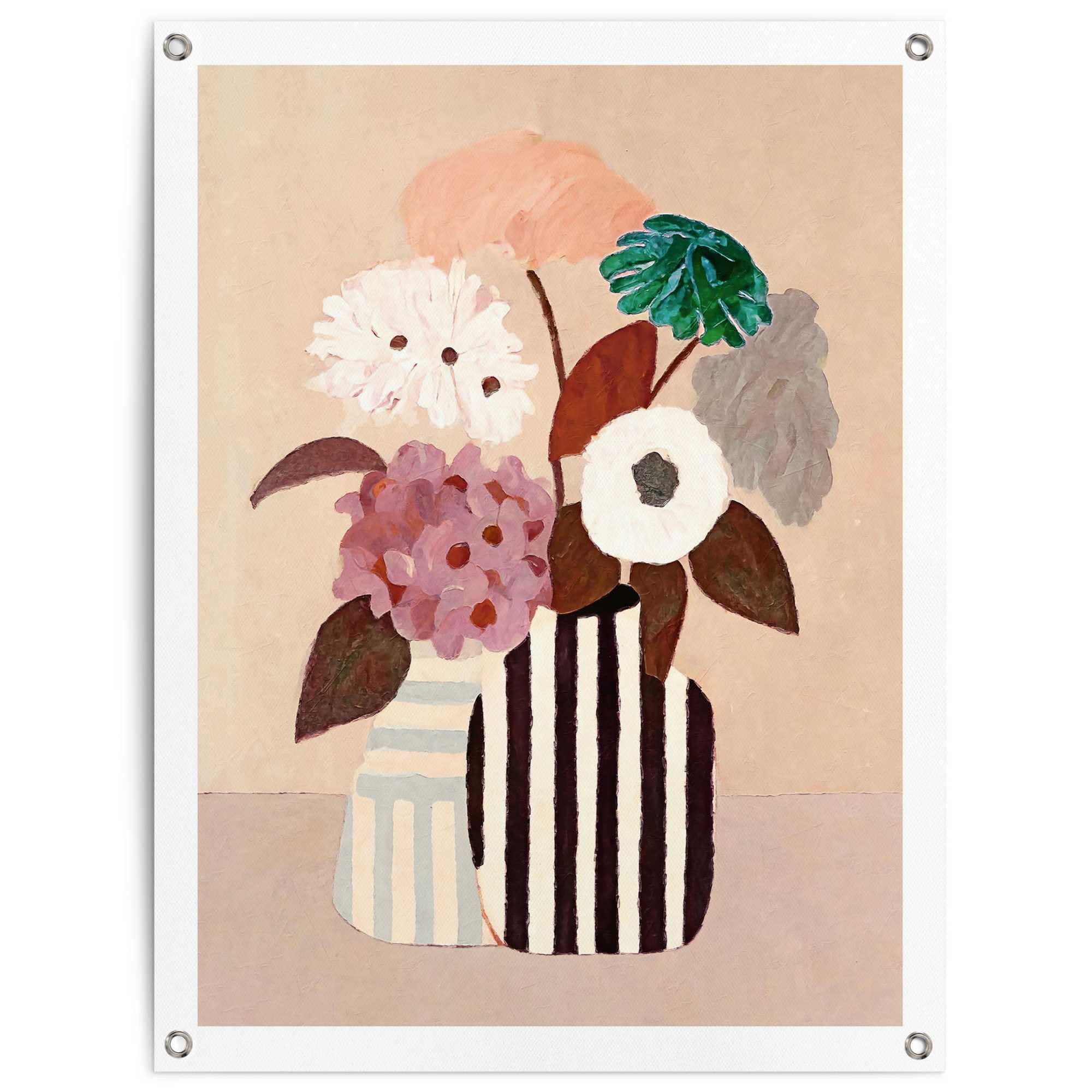Image of Reinders Poster "Autumn Flowers" Garten - Mehrfarbig - Leinwand - Blumen und Pflanzen - 60x80 cm