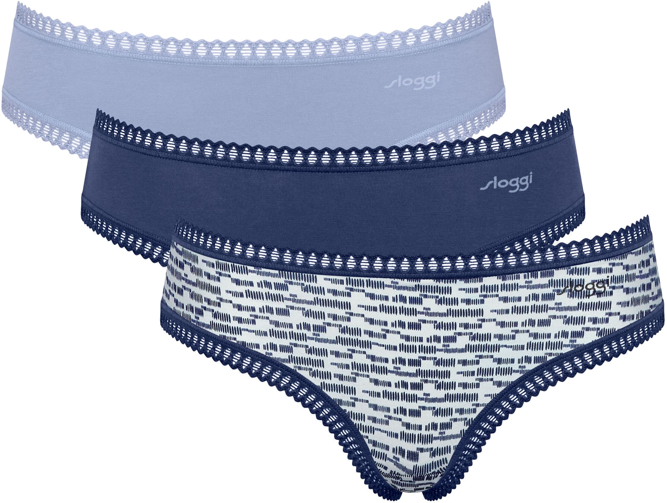 Image of sloggi Hipster "GO Crush" 3er Pack, mit Spitzendetails, Multipack