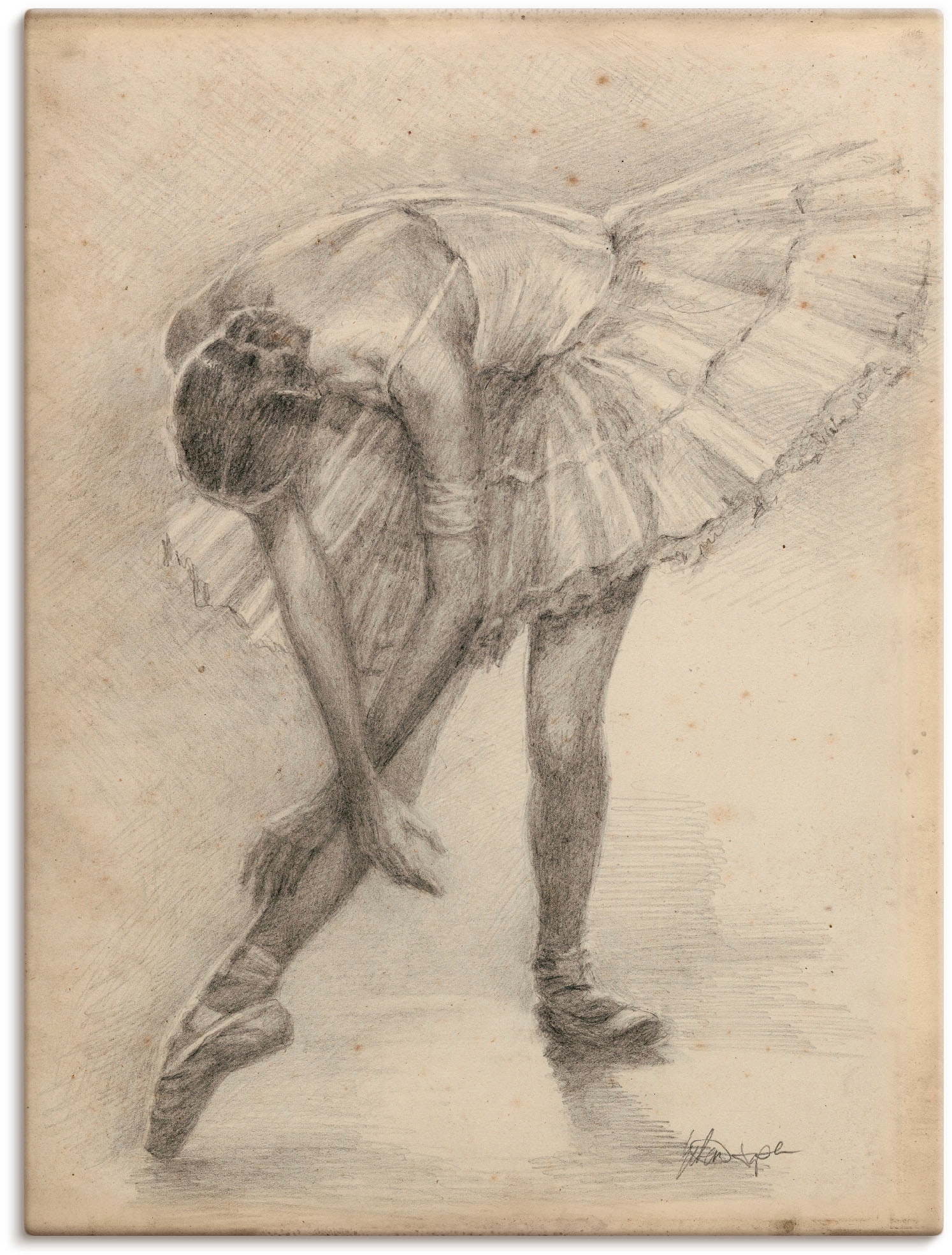 Artland Wandbild »Antike Ballerina Übung II«, Sport, (1 St.), als Alubild,  Leinwandbild, Wandaufkleber oder Poster in versch. Grössen kaufen
