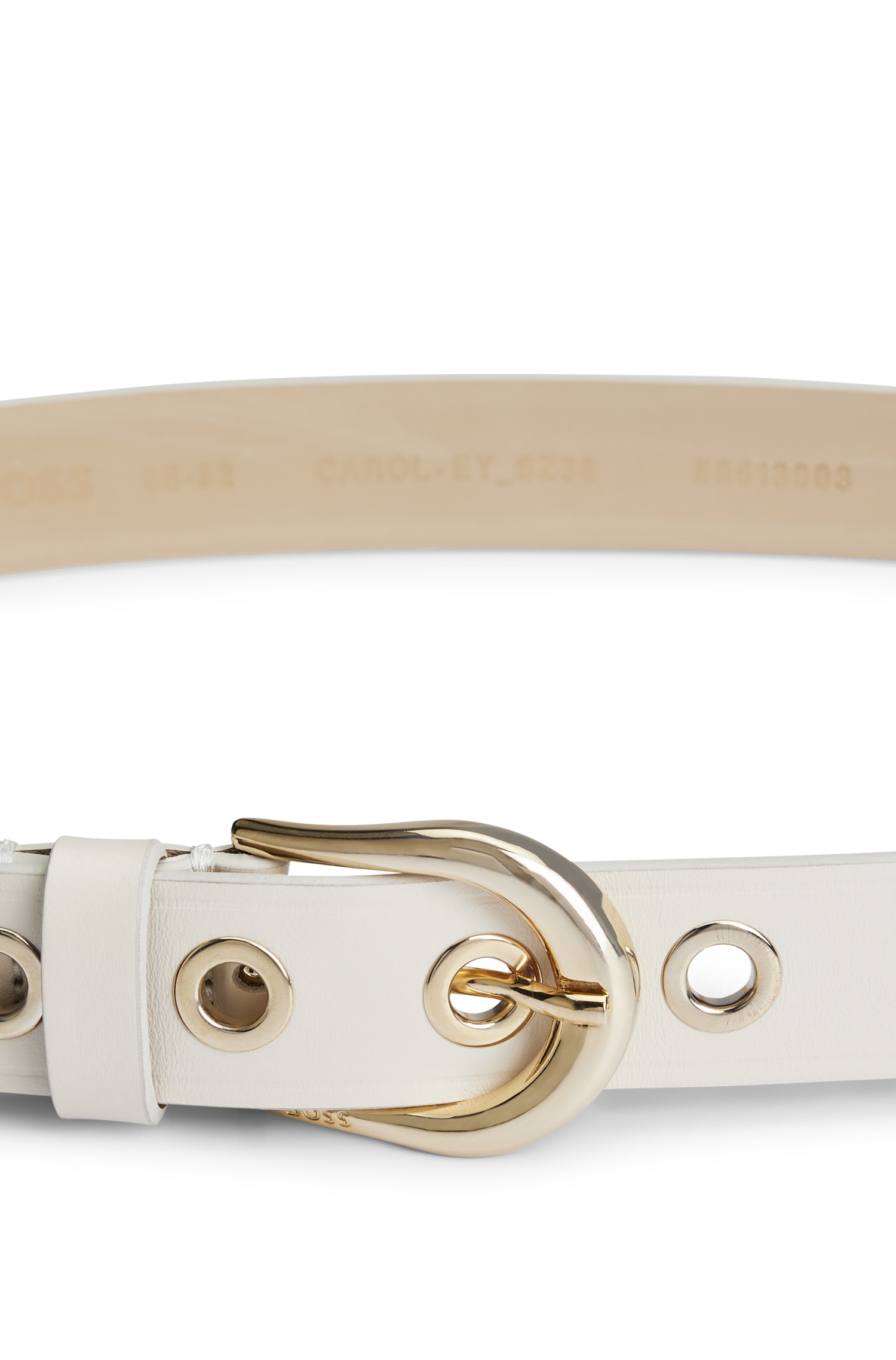 BOSS Ledergürtel »Carol-Ey_Sz30«, mit goldfarbener Dornschliesse