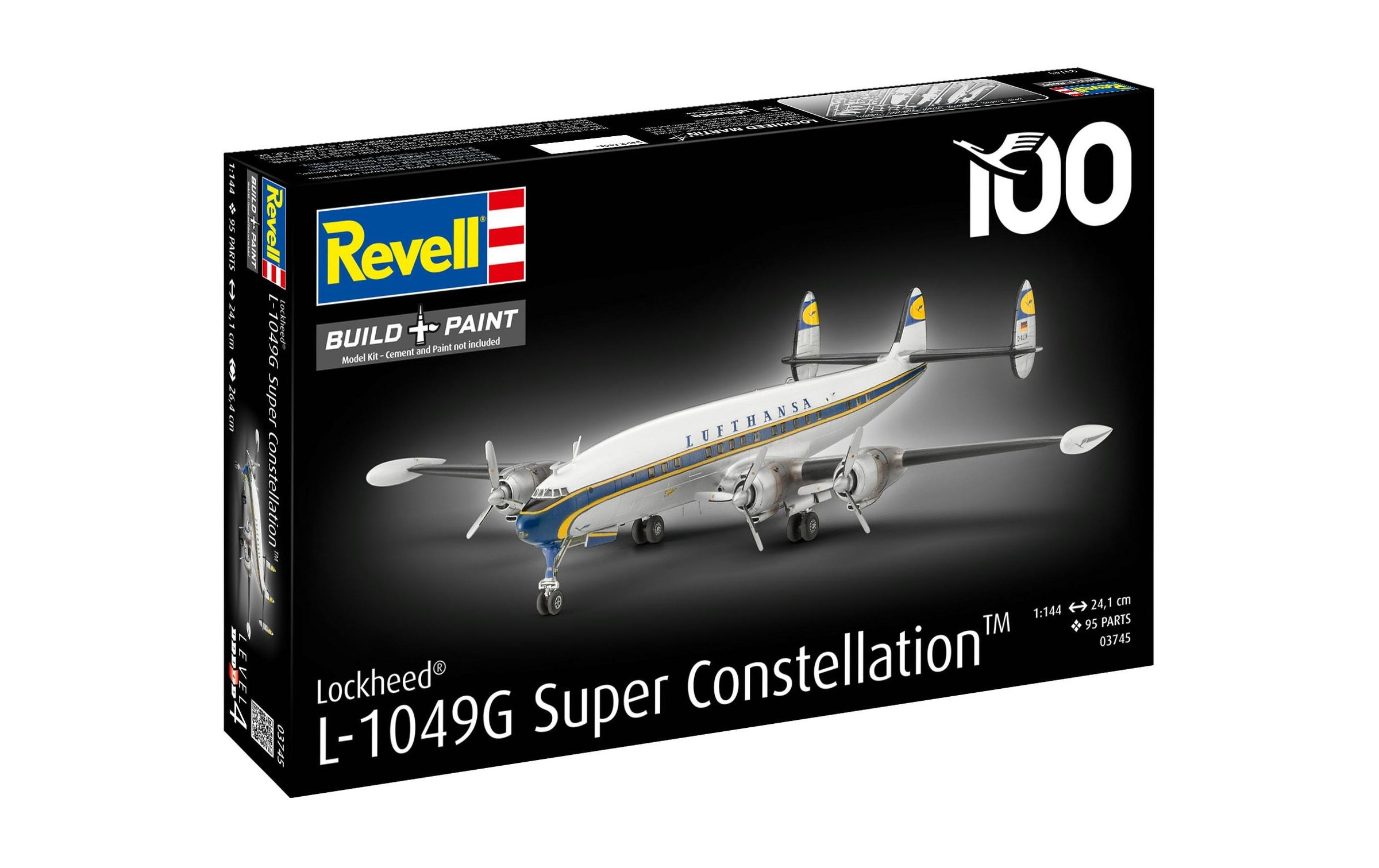 Image of Revell Modellbausatz "Lockheed L.1049G Super Constellation Lufthansa 1:144" 95 Stk. tlg. 1:144