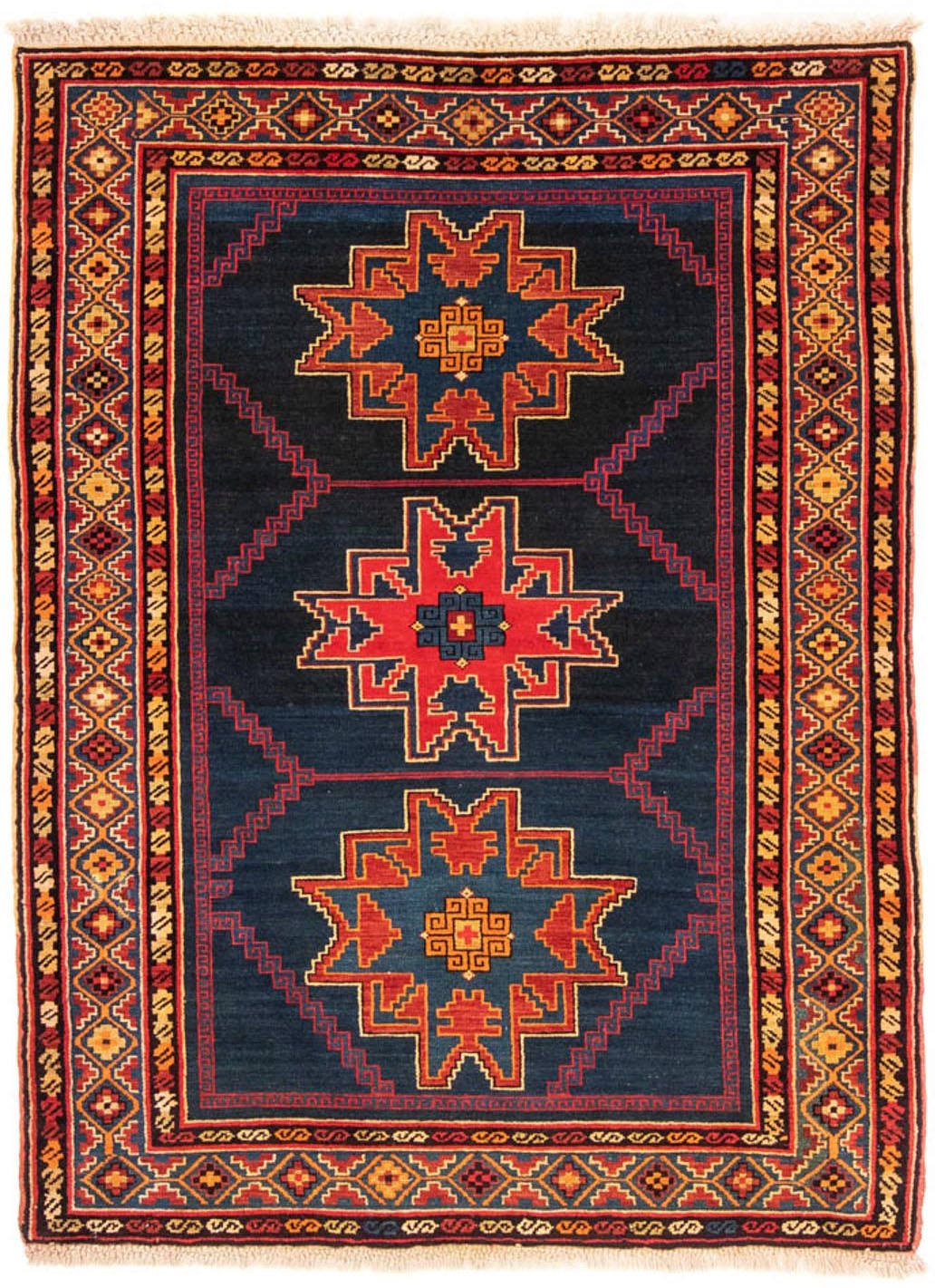 Image of morgenland Wollteppich »Ardebil Medaillon Blu scuro 173 x 128 cm«, rechteckig, 1 mm Höhe, Unikat mit Zertifikat bei Ackermann Versand Schweiz