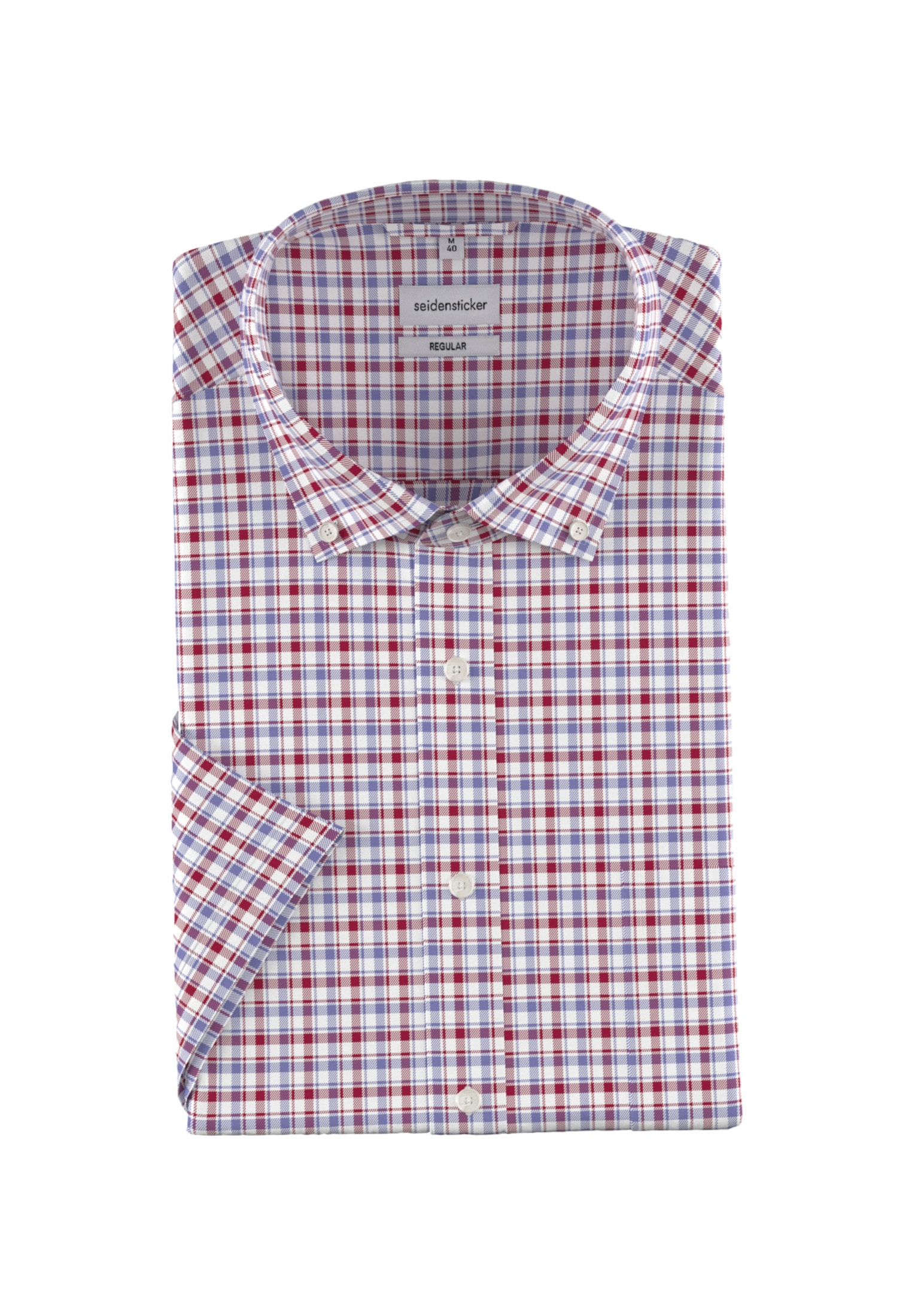 seidensticker Businesshemd »Regular«, Regular Kurzarm Button-Down-Kragen Karo
