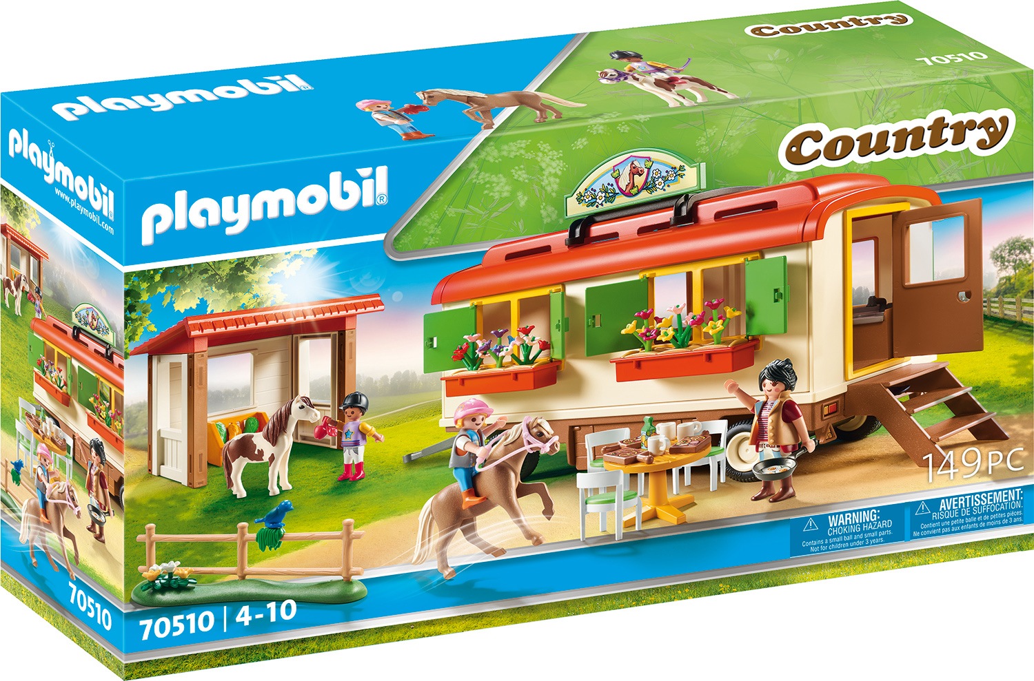 Image of Playmobil® Konstruktions-Spielset »Ponycamp-Übernachtungswagen (70510), Country«, (149 St.), Made in Germany bei Ackermann Versand Schweiz