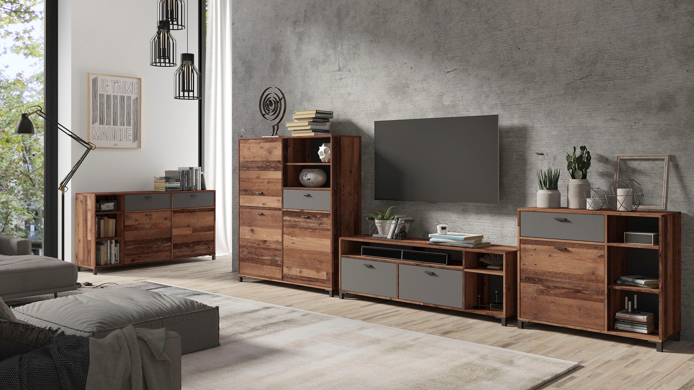 INOSIGN Highboard »Jackson«, Breite ca. 126 cm