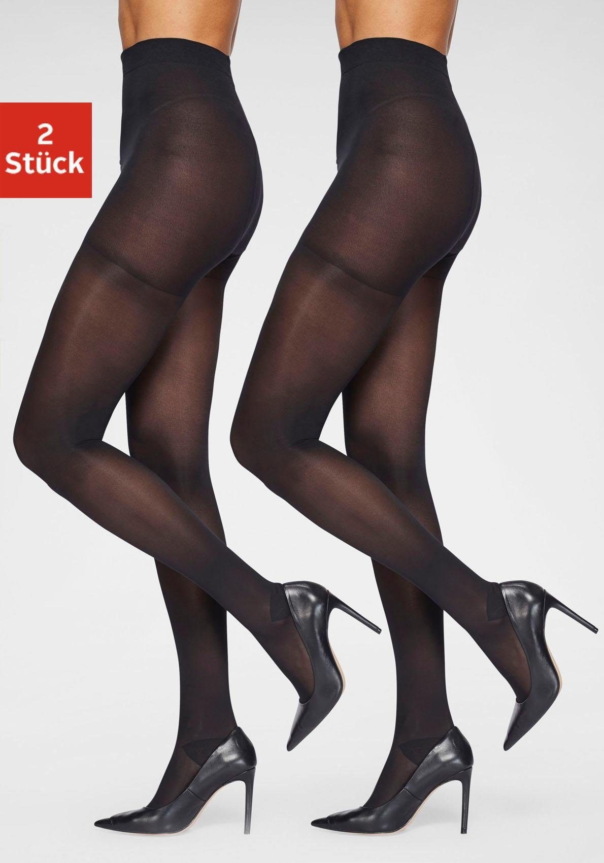 Image of LASCANA Stützstrumpfhose 70 Packung, 2 Stk. tlg. mit verstärktem Höschenteil