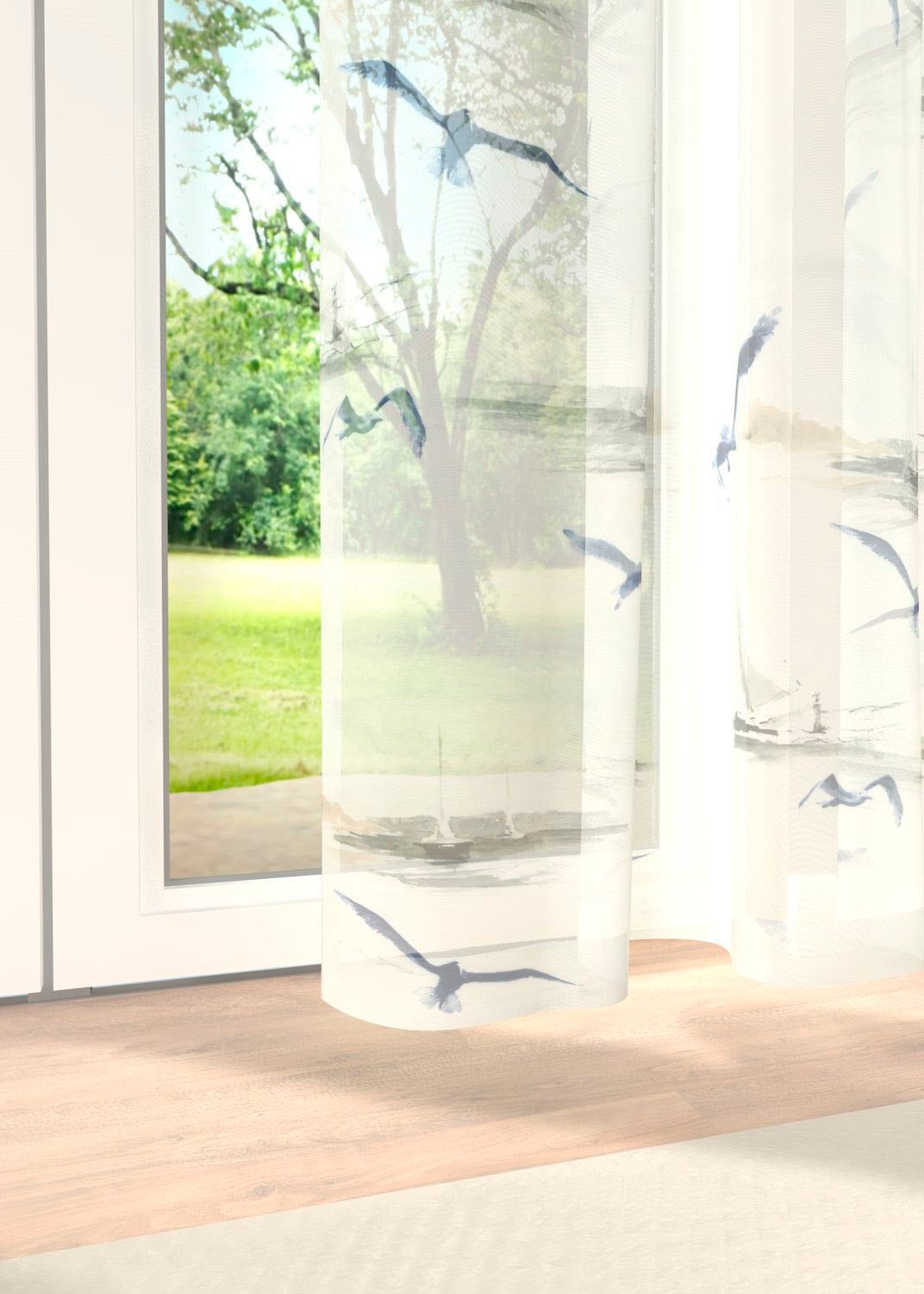 Stickereien Plauen Vorhang »Möwe« Kräuselband 1 Stk. tlg.