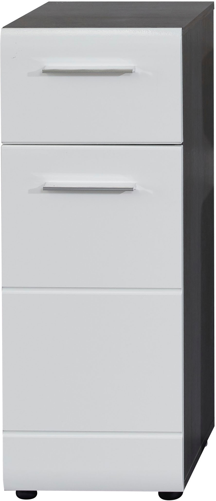 welltime Armoire basse »Sovana« commode de salle de bain avec façade laquée brillante et 1 tiroir - (L/P/H) 30/31/80 cm