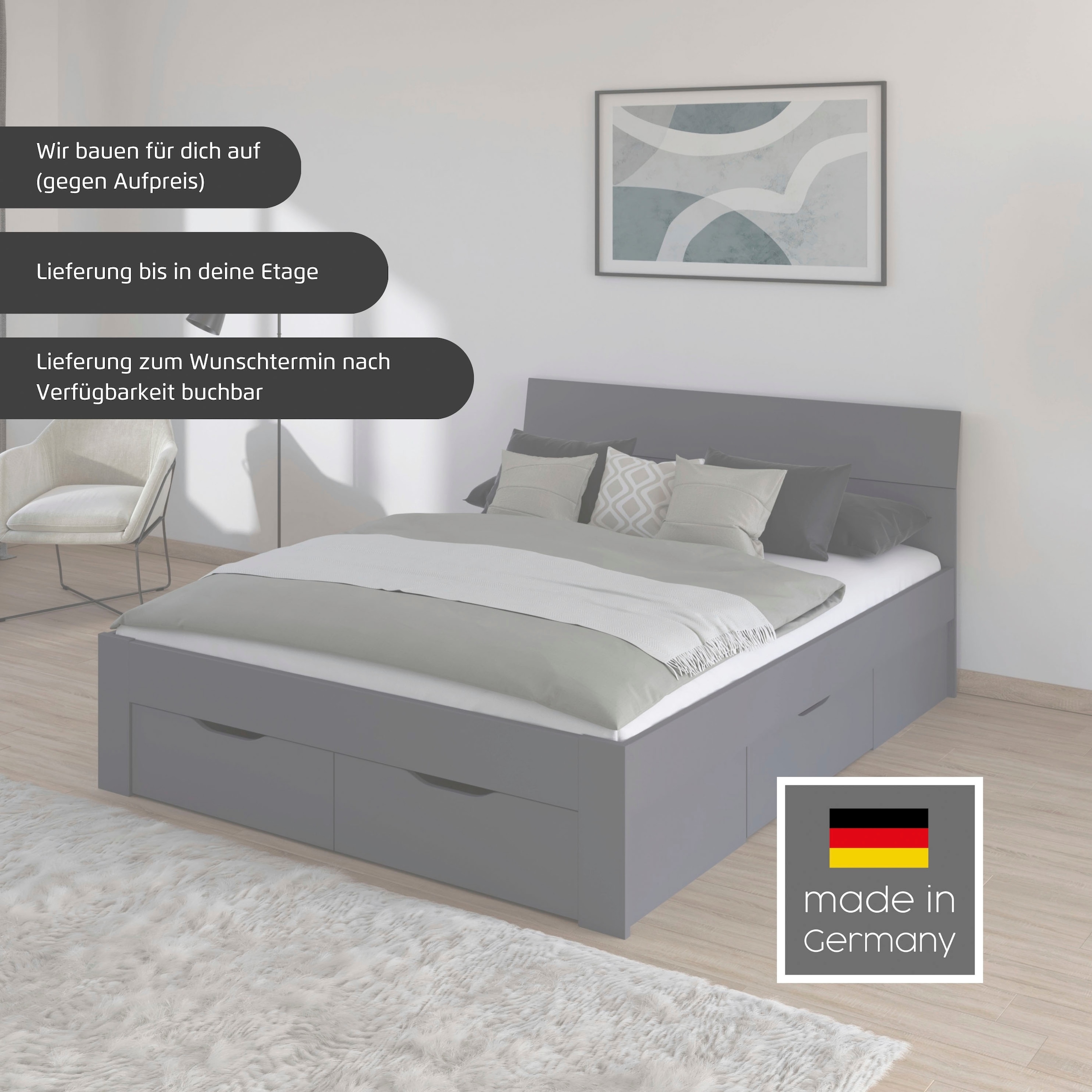 rauch Lit »Einzelbett Doppelbett Stauraum FLEXX Breiten 90/140/180 cm« Einzelbett Doppelbett Stauraum FLEXX Breiten 90/140/180 cm