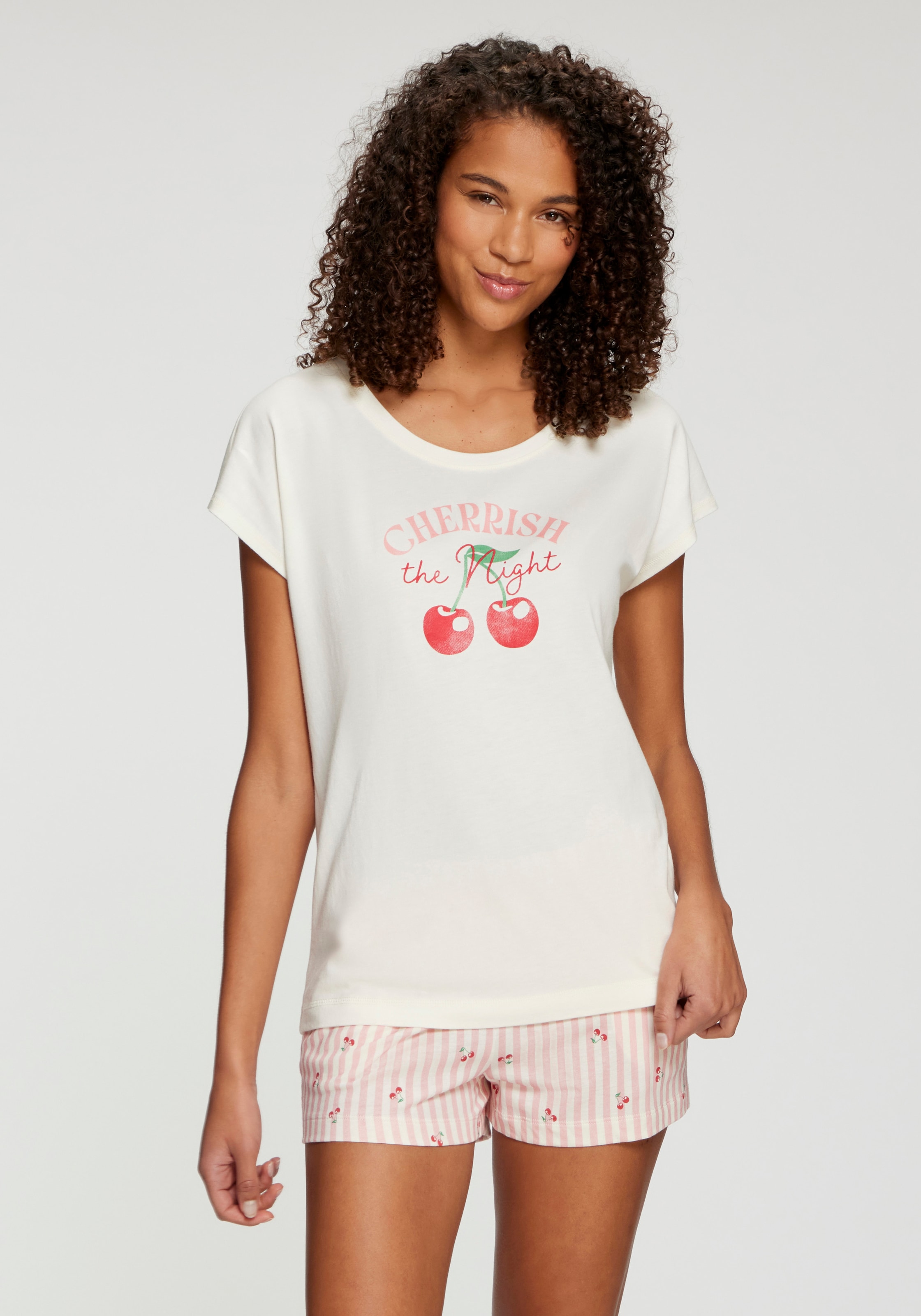 Vivance Dreams Pyjamaoberteil mit Frontprint