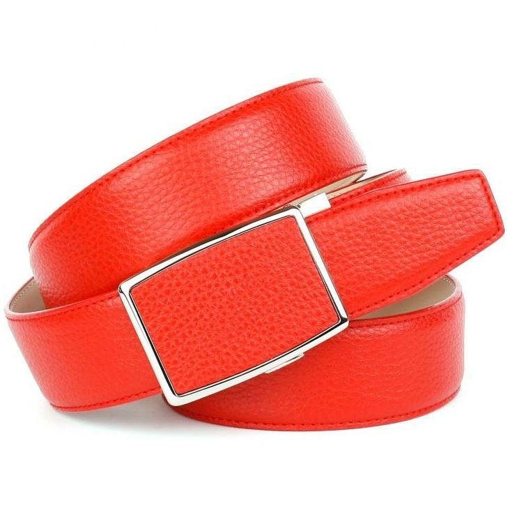 Image of Anthoni Crown Ledergürtel, in Orange, mit genarbter Oberfläche, klassisches Design bei Ackermann Versand Schweiz