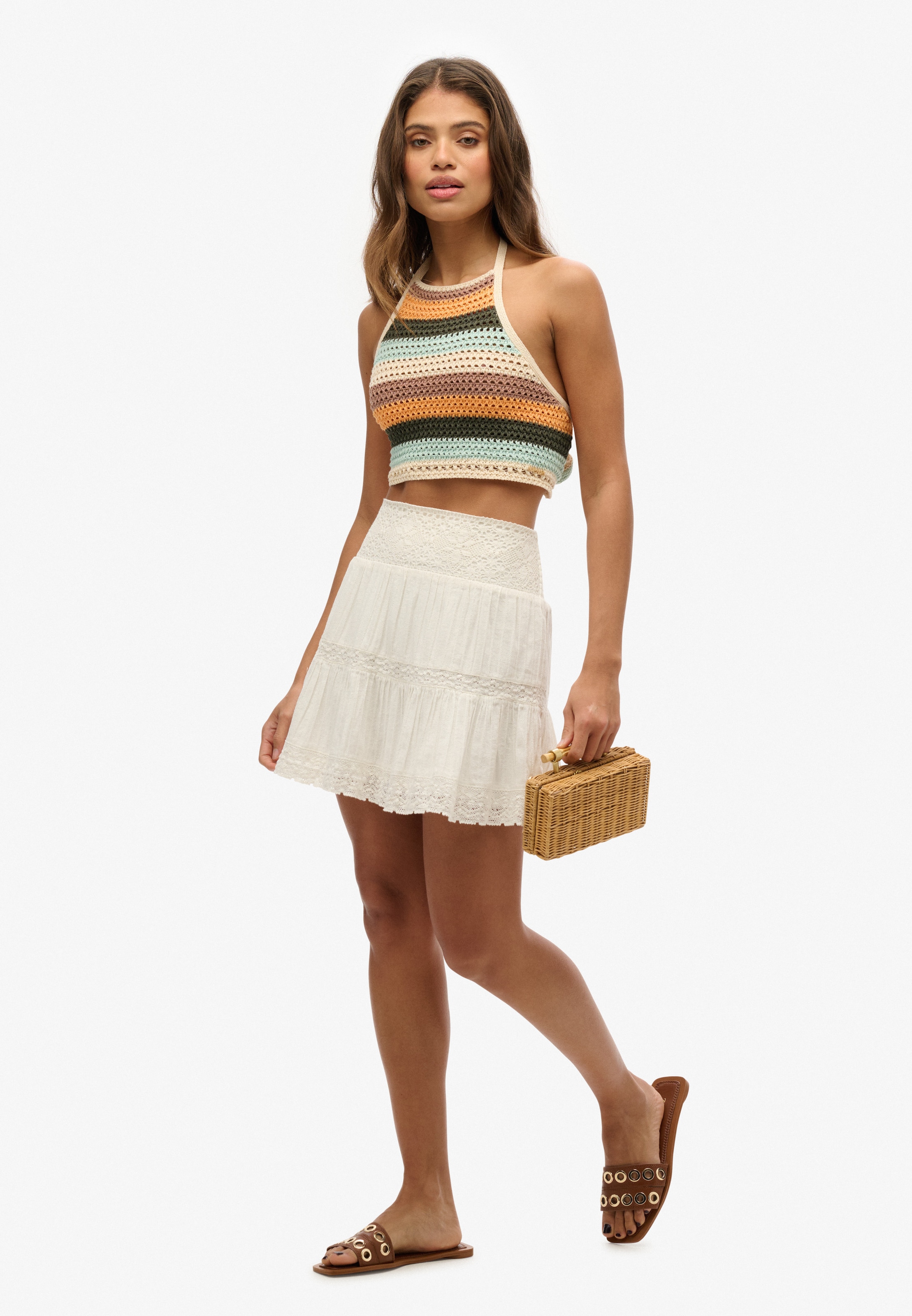 Superdry Minirock »IBIZA LACE MIX MINI SKIRT«