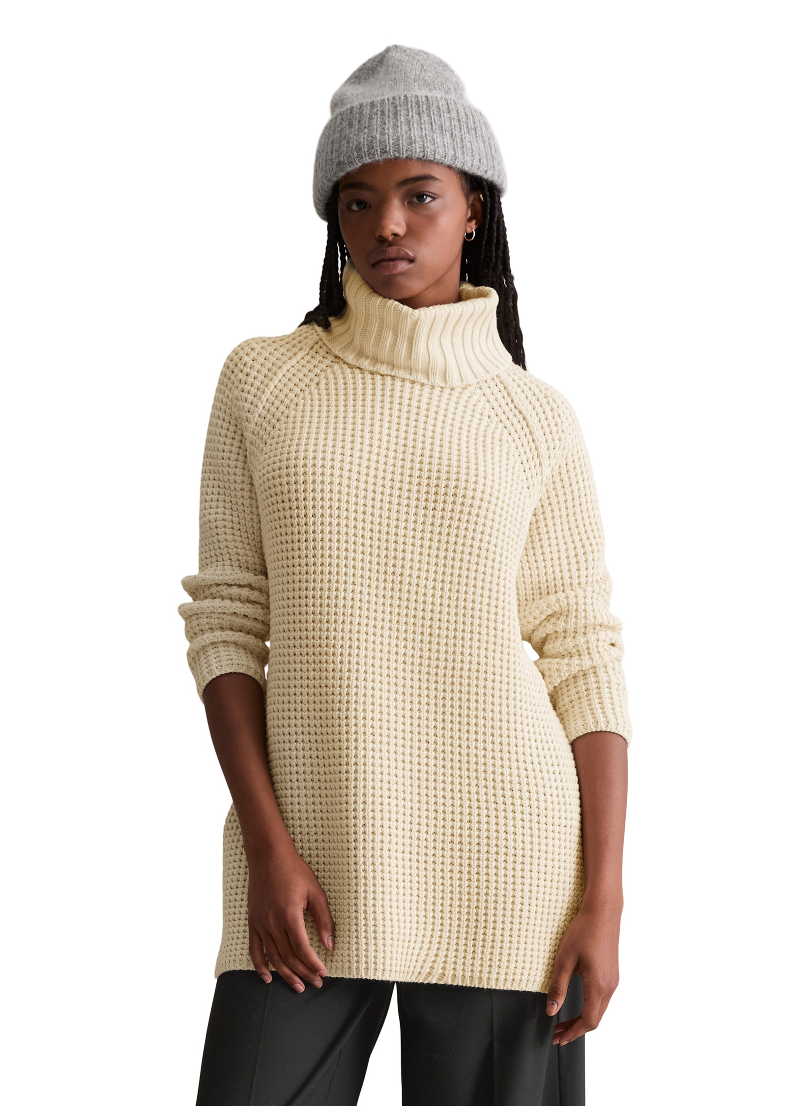 Image of Marc OPolo DENIM Rollkragenpullover relaxedfit, aus Organic Cotton-Mix, mit lässiger Waffel-Struktur