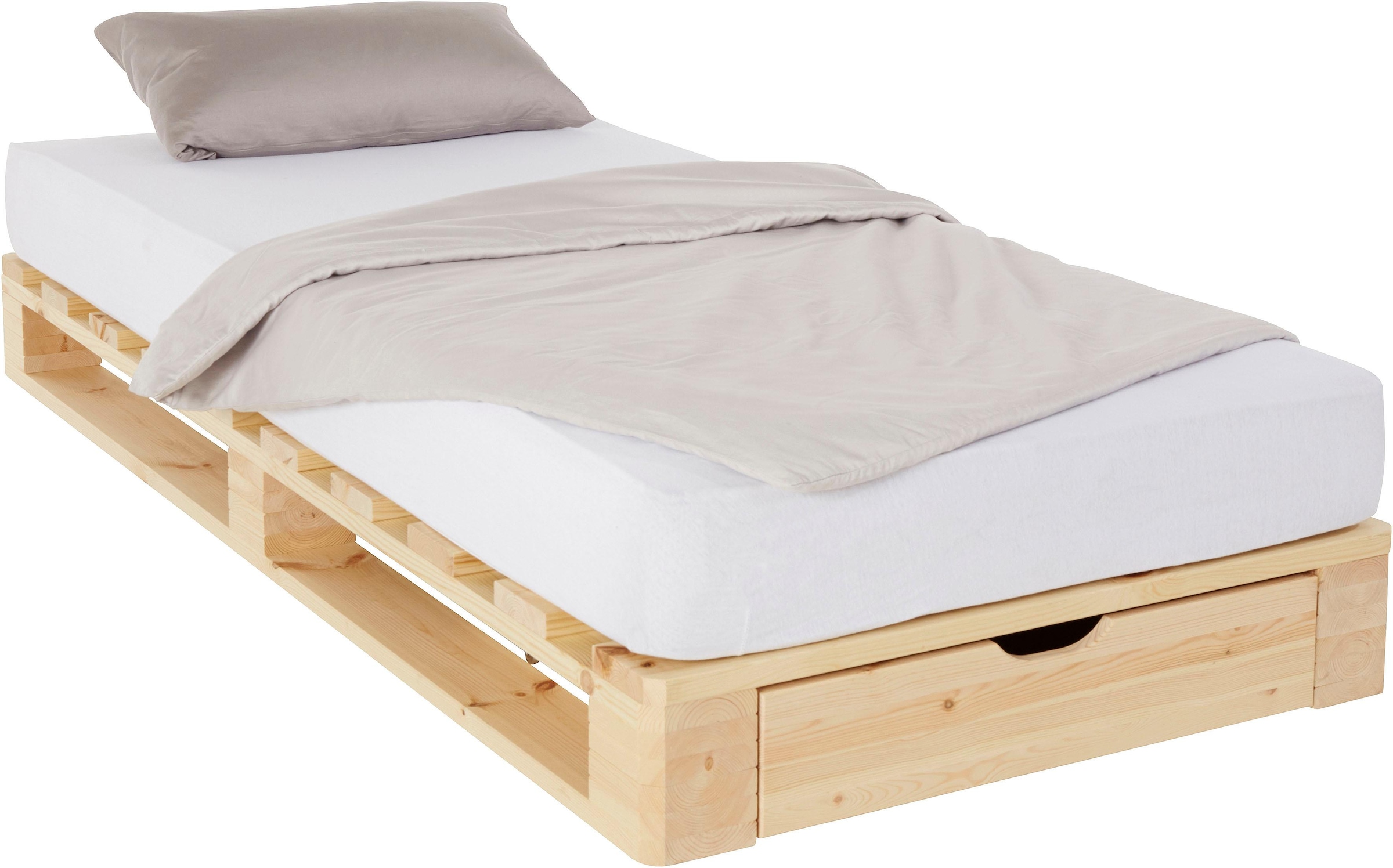 Home affaire Palettenbett »"ALASCO " BESTSELLER! Mit Schublade«, zertifiziertes Massivholz,...