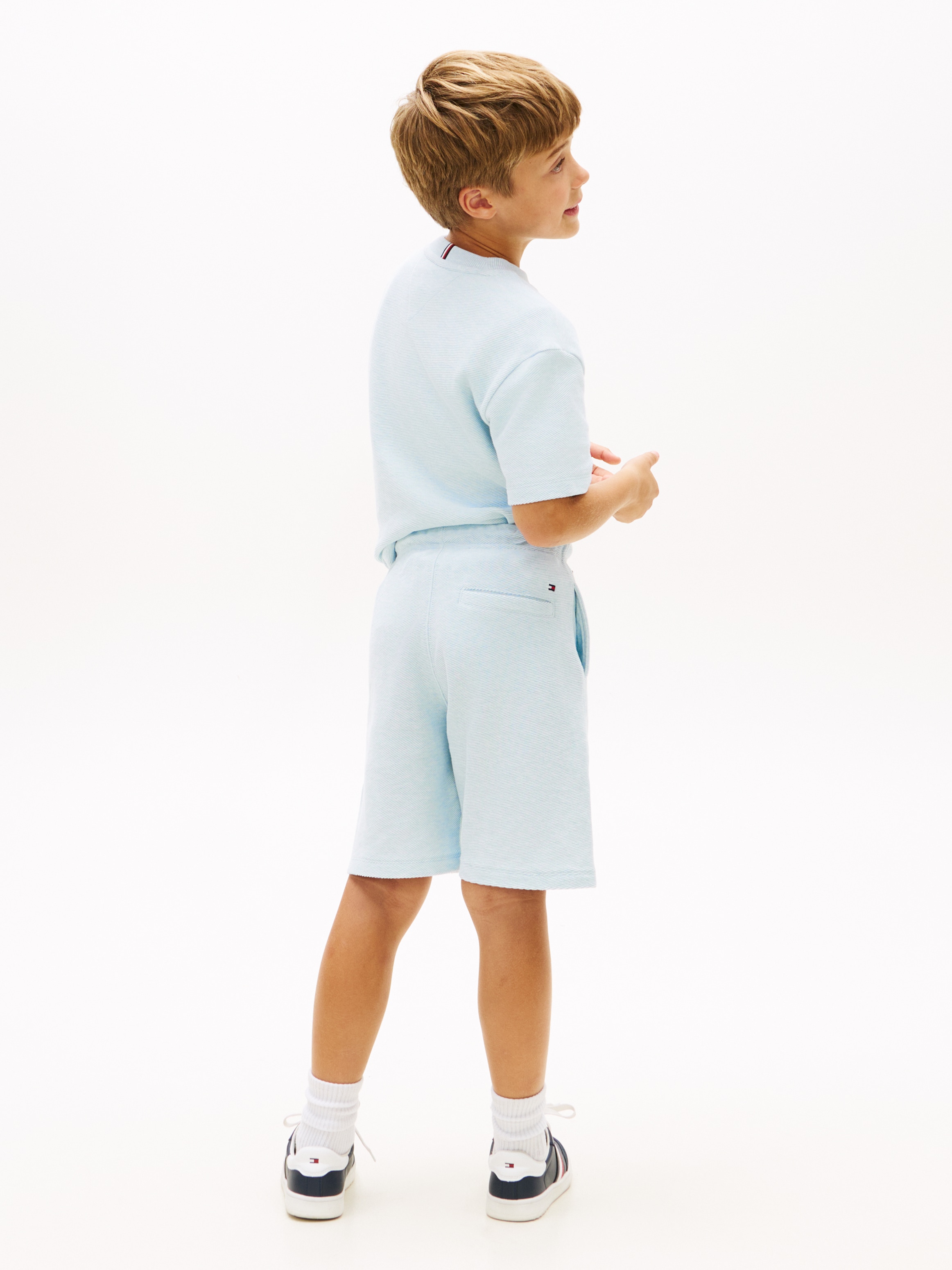 Tommy Hilfiger Shorts »TH SCRIPT JERSEY TWILL SHORT«  Kinder bis 16 Jahre, weites Bein