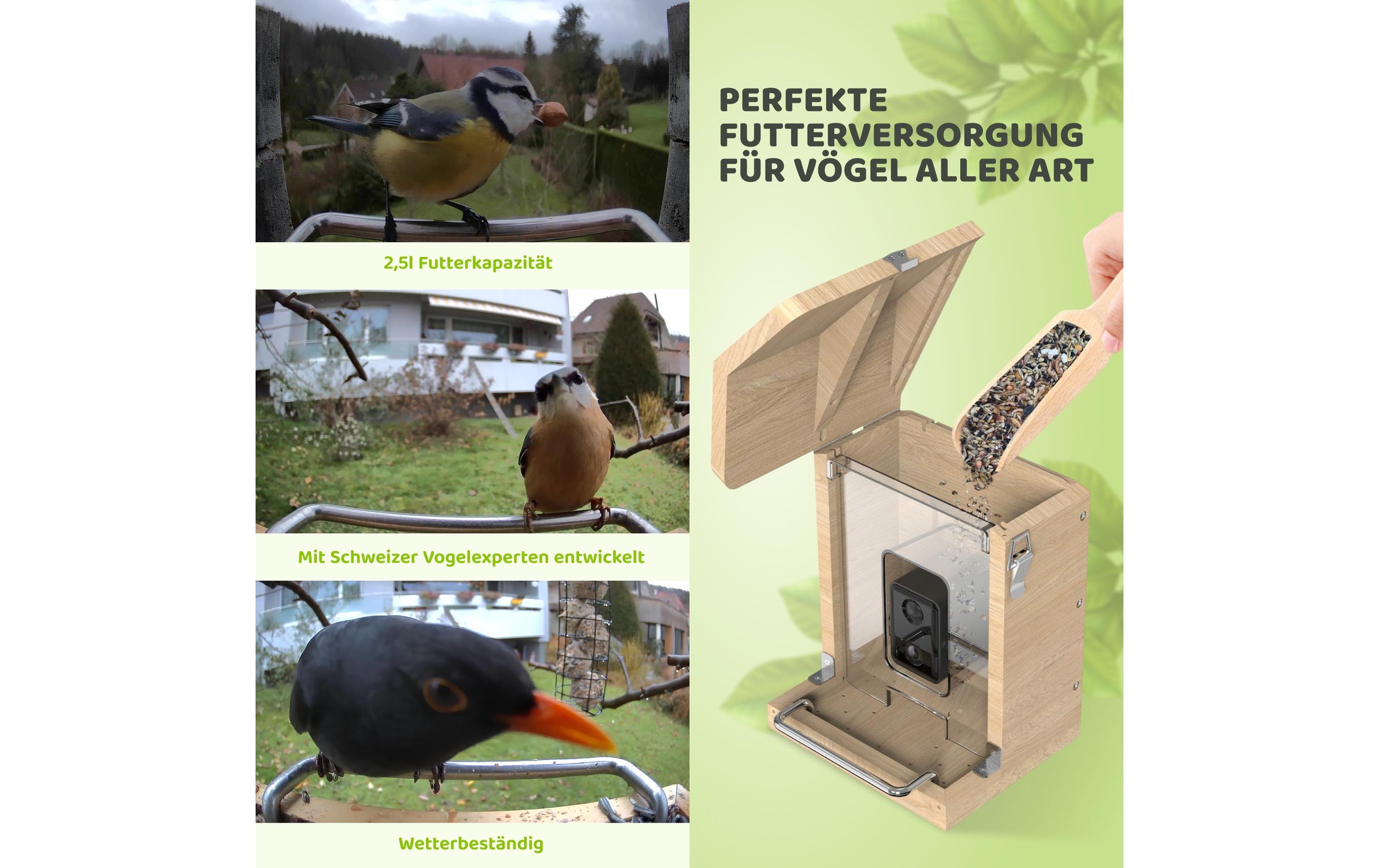   Vogelhaus »Sanilu mit Kamera mit Solarpanel«