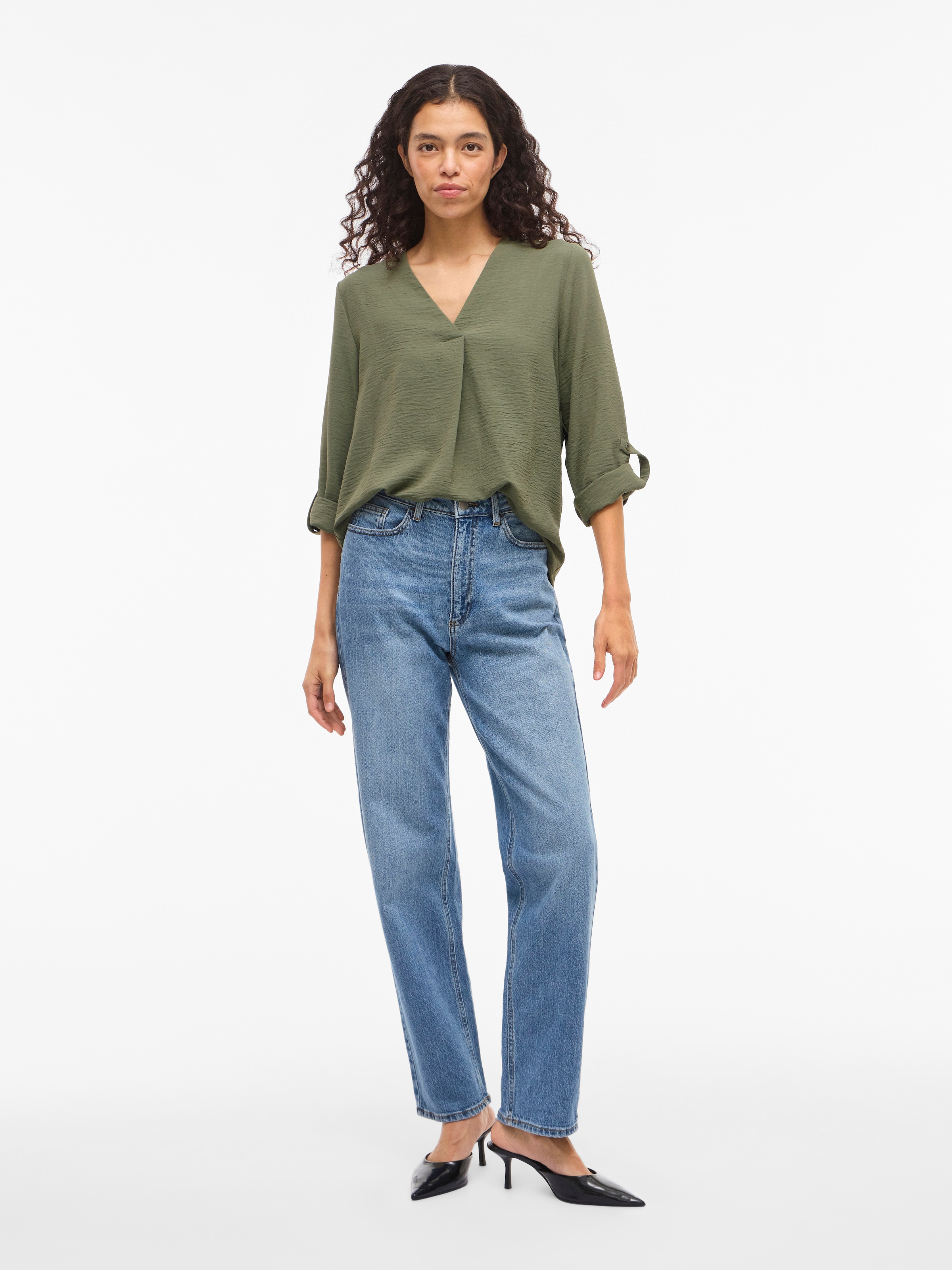 Vila Chemisier »VIJOSA 3/4 V-NECK TOP - NOOS«